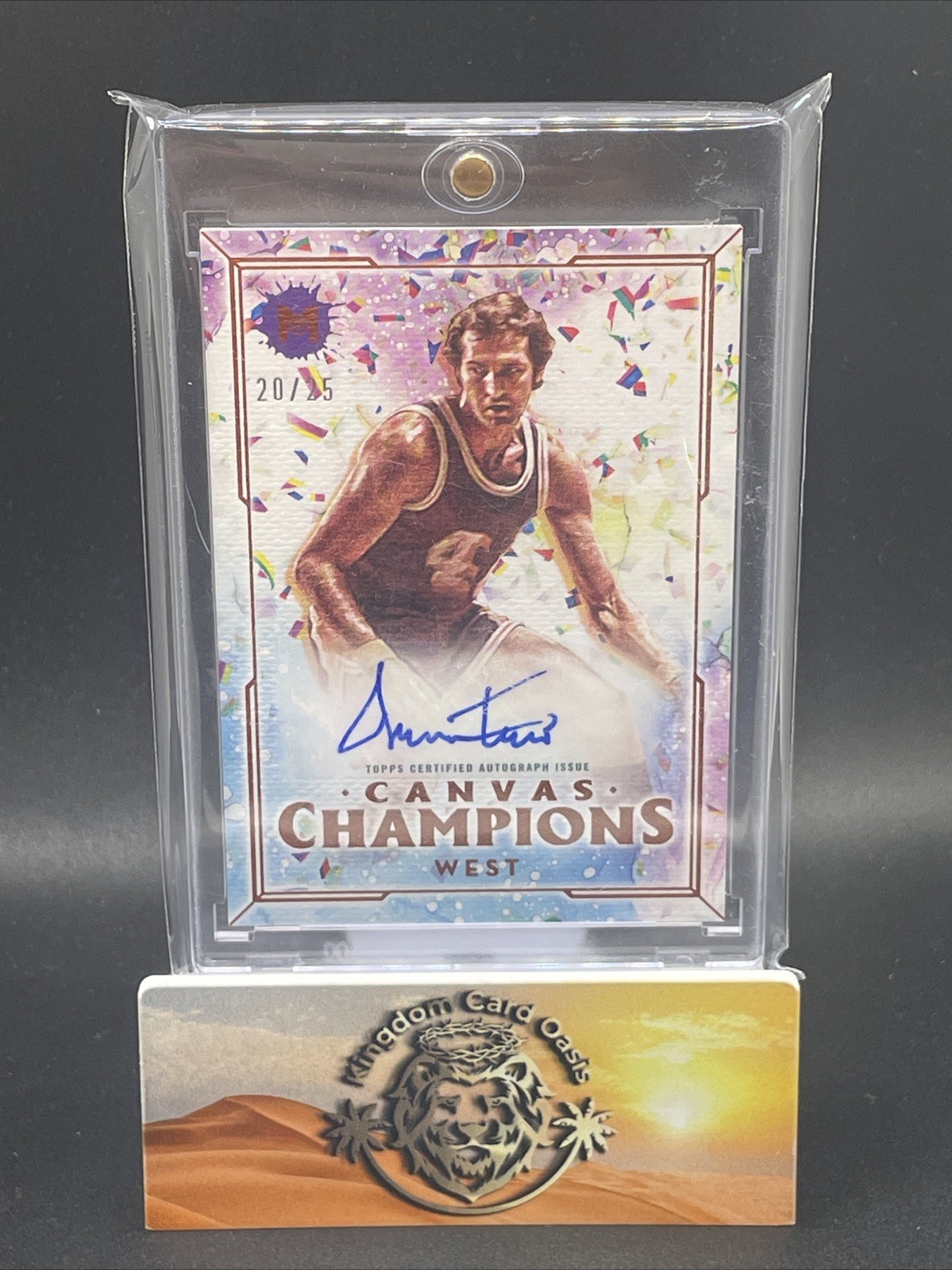 💥2024 Topps Motif NBA Canvas Champions Jerry West Auto #CCA-JW #d /25 Lakers💥