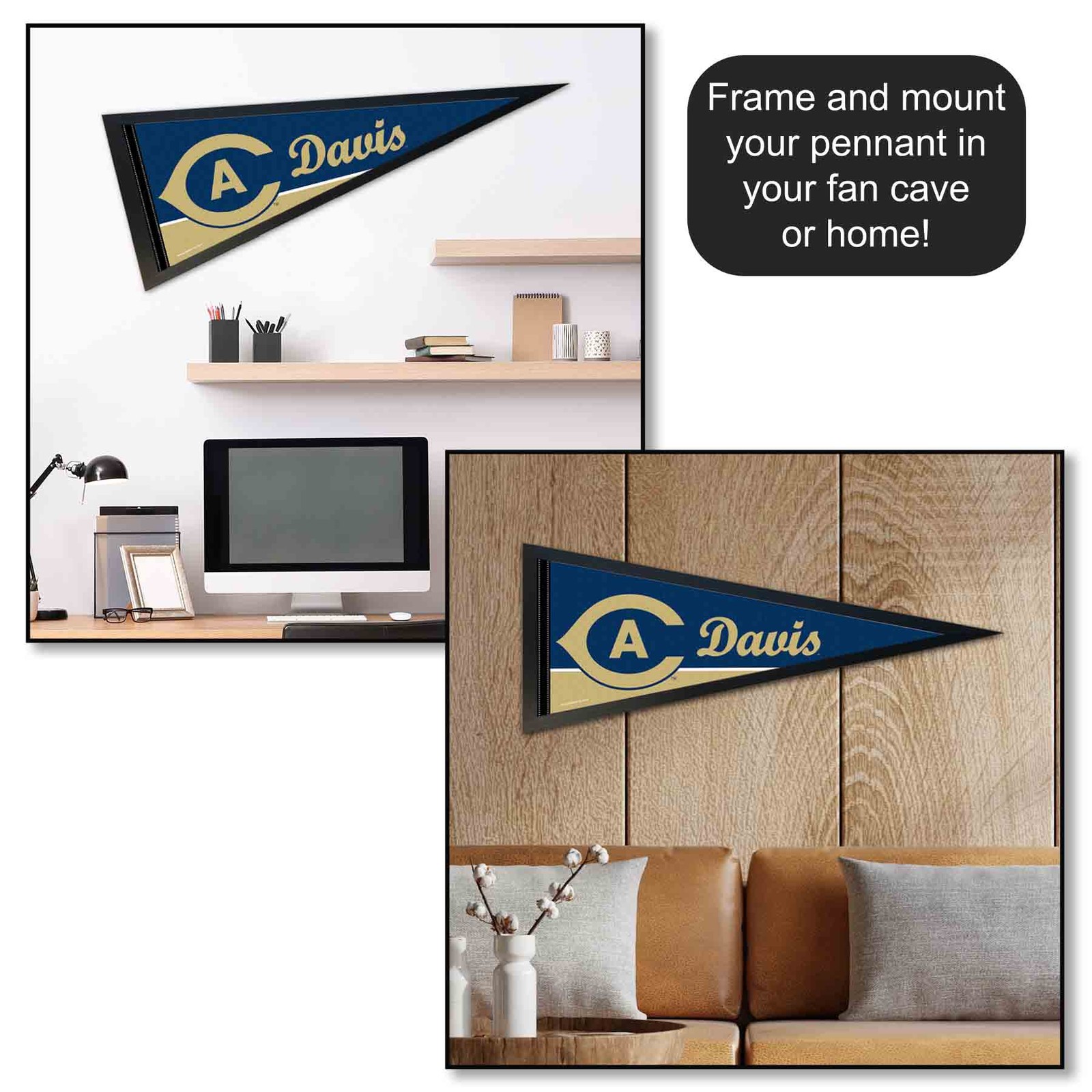 UC Davis Aggies Full Size 12 in X 30 in College NCAA Pennant