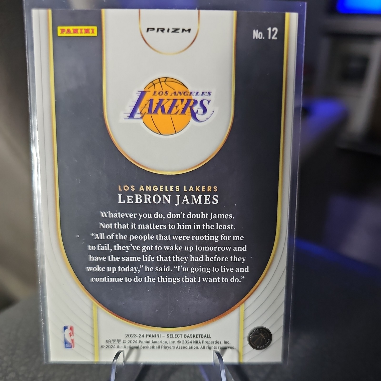 2023-24 Panini Select – Neon Icons LeBron James #12 Green Prizm