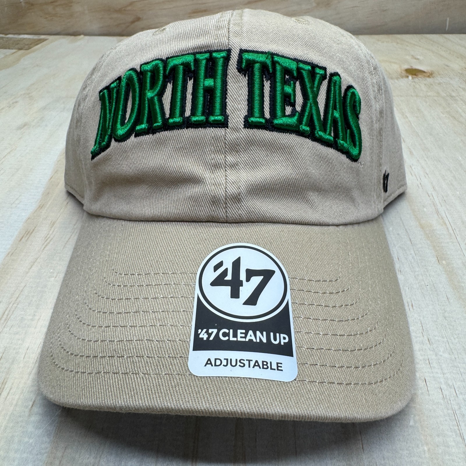 NEW North Texas Mean Green ’47 Brand Clean Up Adjustable Hat Cap Khaki OSFM