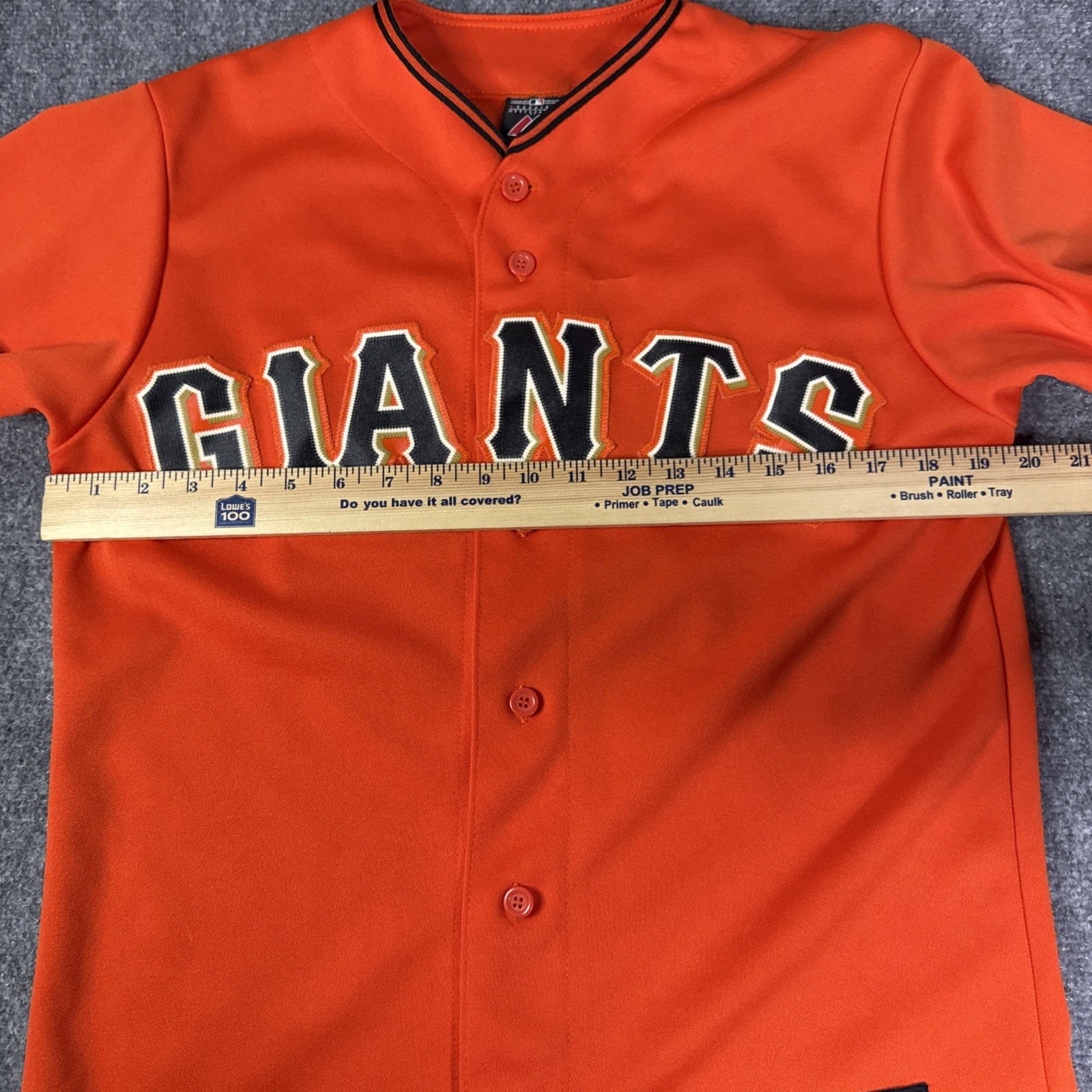 Majestic San Francisco Giants Buster Posey MLB Jersey Orange Mens Small