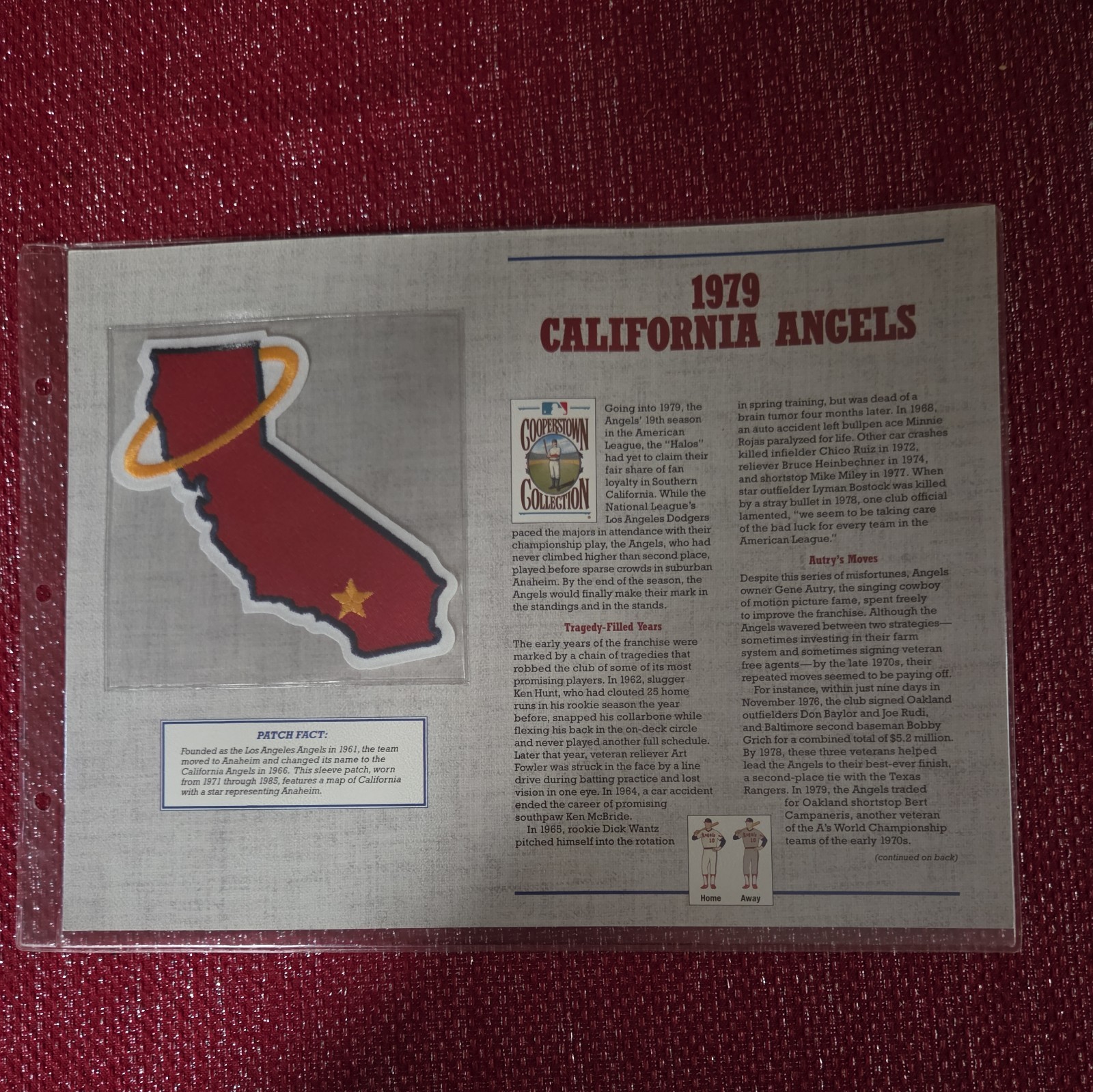1979 California Angels Official MLB Baseball Embroidered Team Logo Jersey Patch