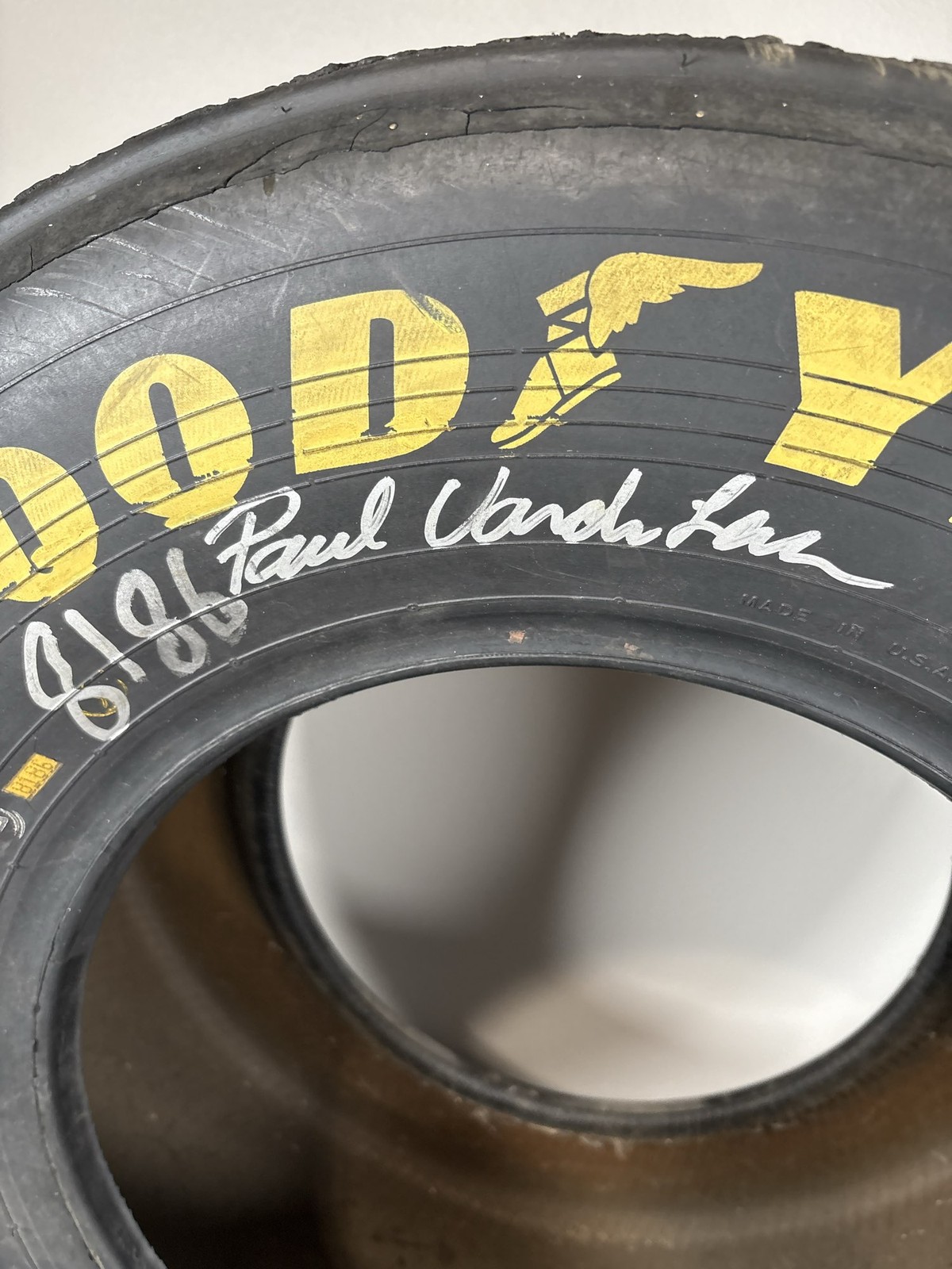 VTG Darrell Waltrip NASCAR Race Used Tire Signed By Buddy, Todd Parrott & More