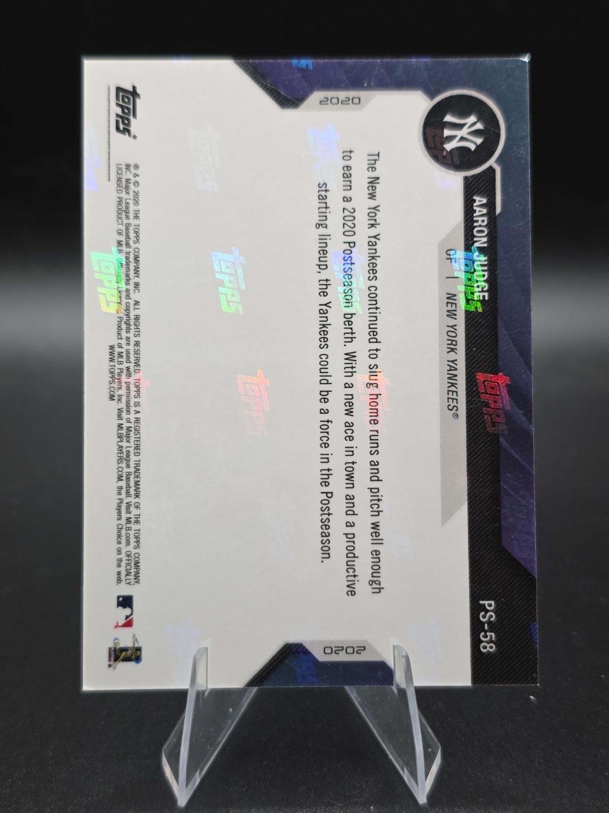 2020 Topps Now – Postseason Aaron Judge #PS-58 /687