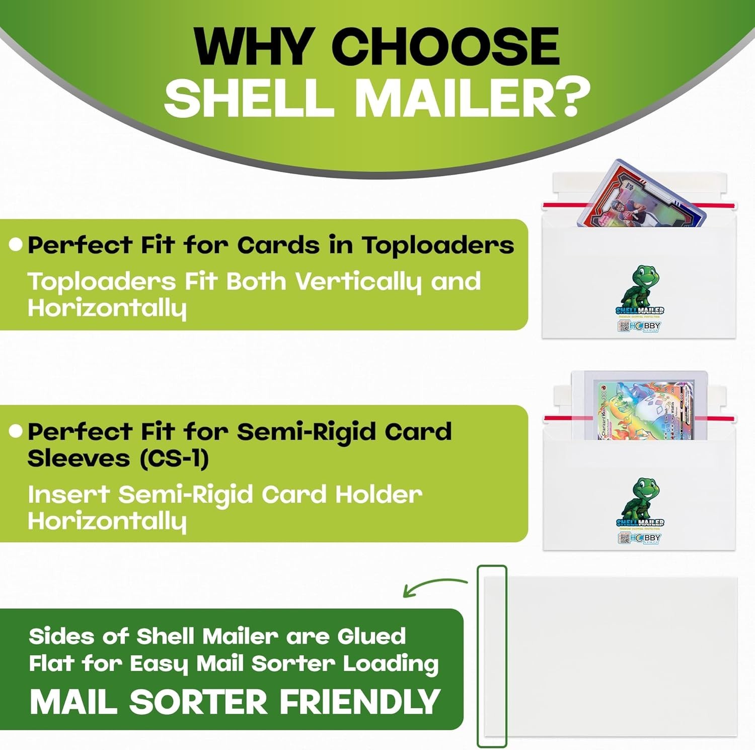 Everyday Mailing Trading Card Envelopes, 50 Pack Lightweight Cardboard Mailers