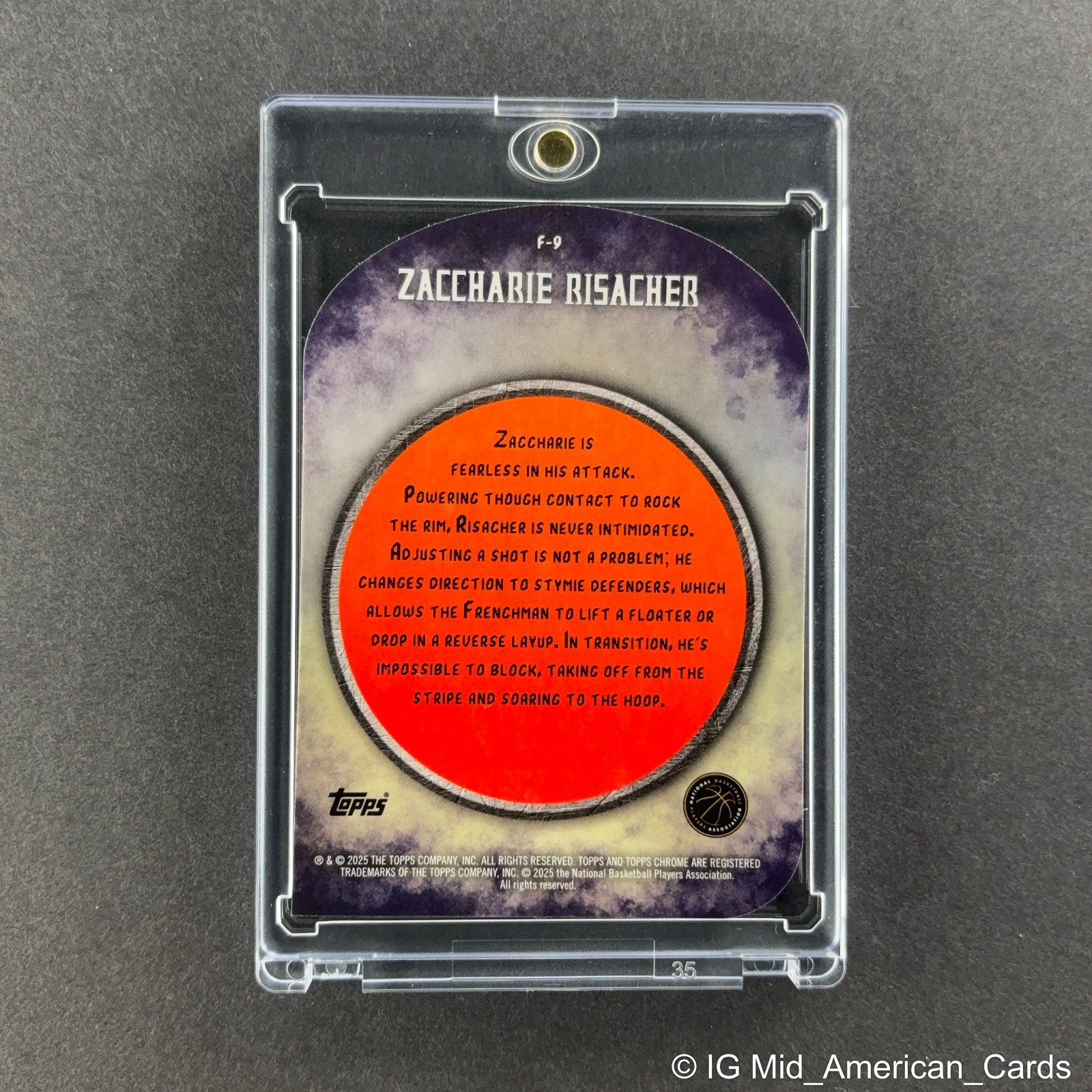 2024-25 Topps Finest Zaccharie Risacher Rookie Finishers Red Geo. Refractor 2/10