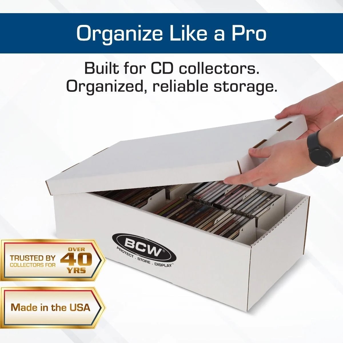 (1x) BCW CD Storage Box- Corrugated Cardboard Storage Box