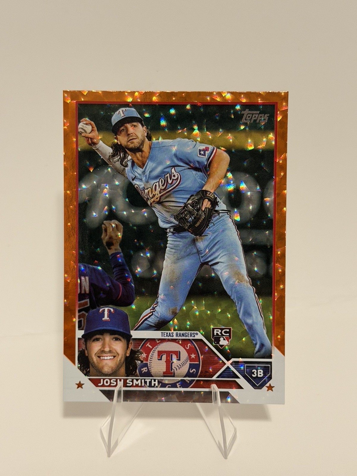 2023 Topps Series 1 – Josh Smith #37 Orange Foil /299 (RC) Texas Rangers