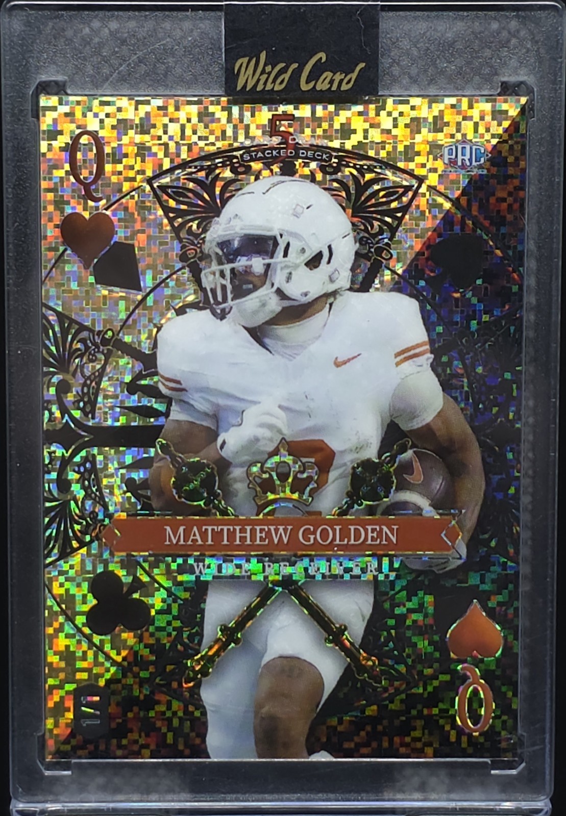Matthew Golden 2024 Wild Card 1/1 Black Gold Diagonal Mini Box Green Bay Packers
