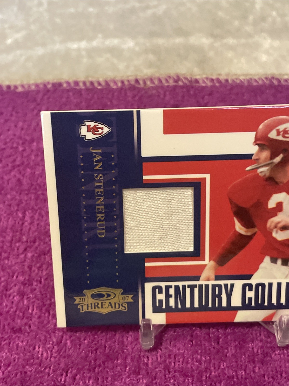 2007 Donruss Threads Jan Stenerud #CC-8 Century Collection Game Worn Patch /250