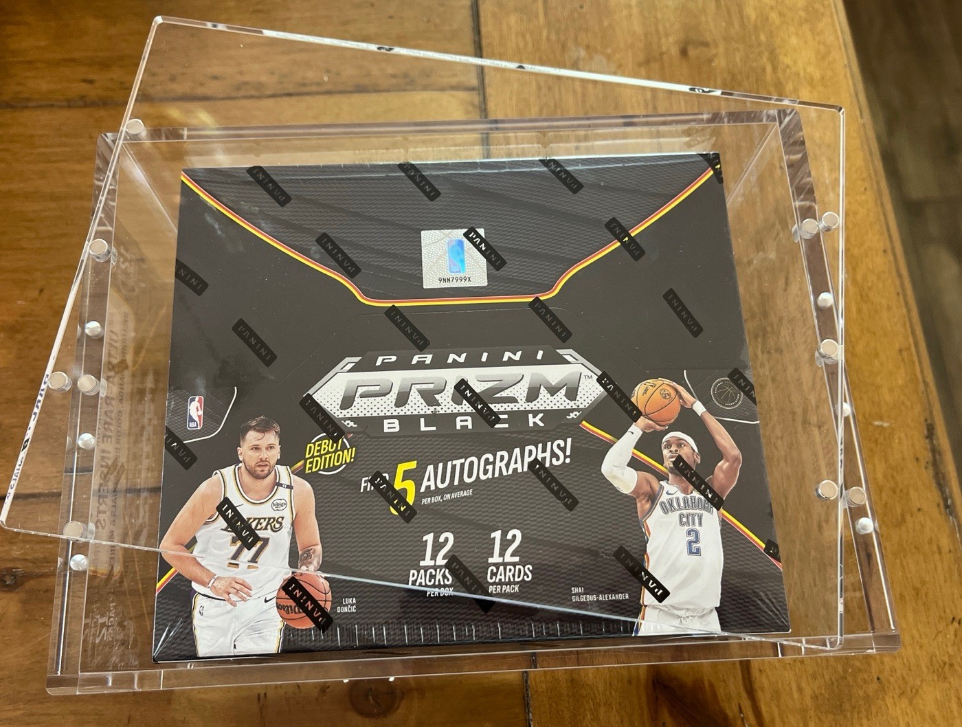 Acrylic Display Case Magnetic Lid FITS 2024-25 Prizm Black Basketball Hobby Box