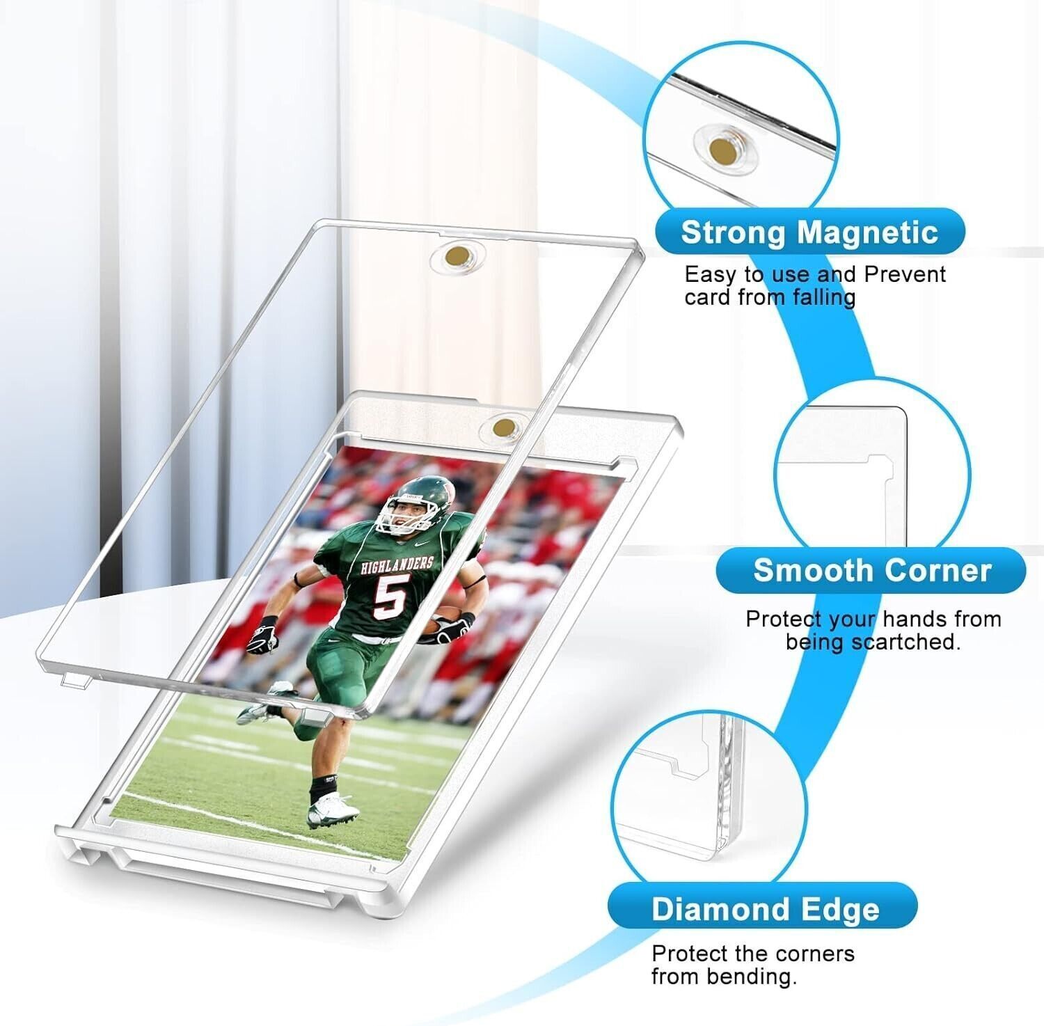 5-50Pack For 35PT Magnetic Card Holder One Touch Trading Sports Cards Protectors