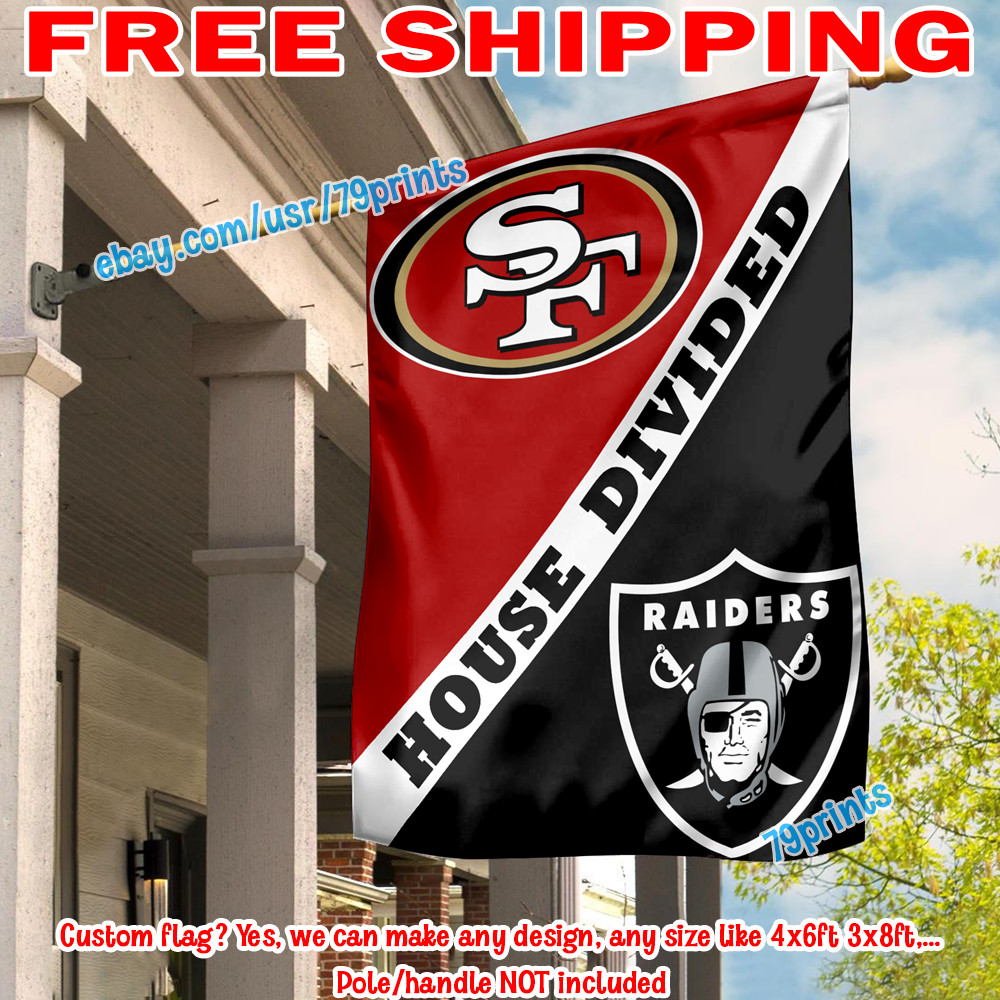 San Francisco 49ers vs Oakland Raiders House Divided Flag 28X40″ Banner 2026 NFL