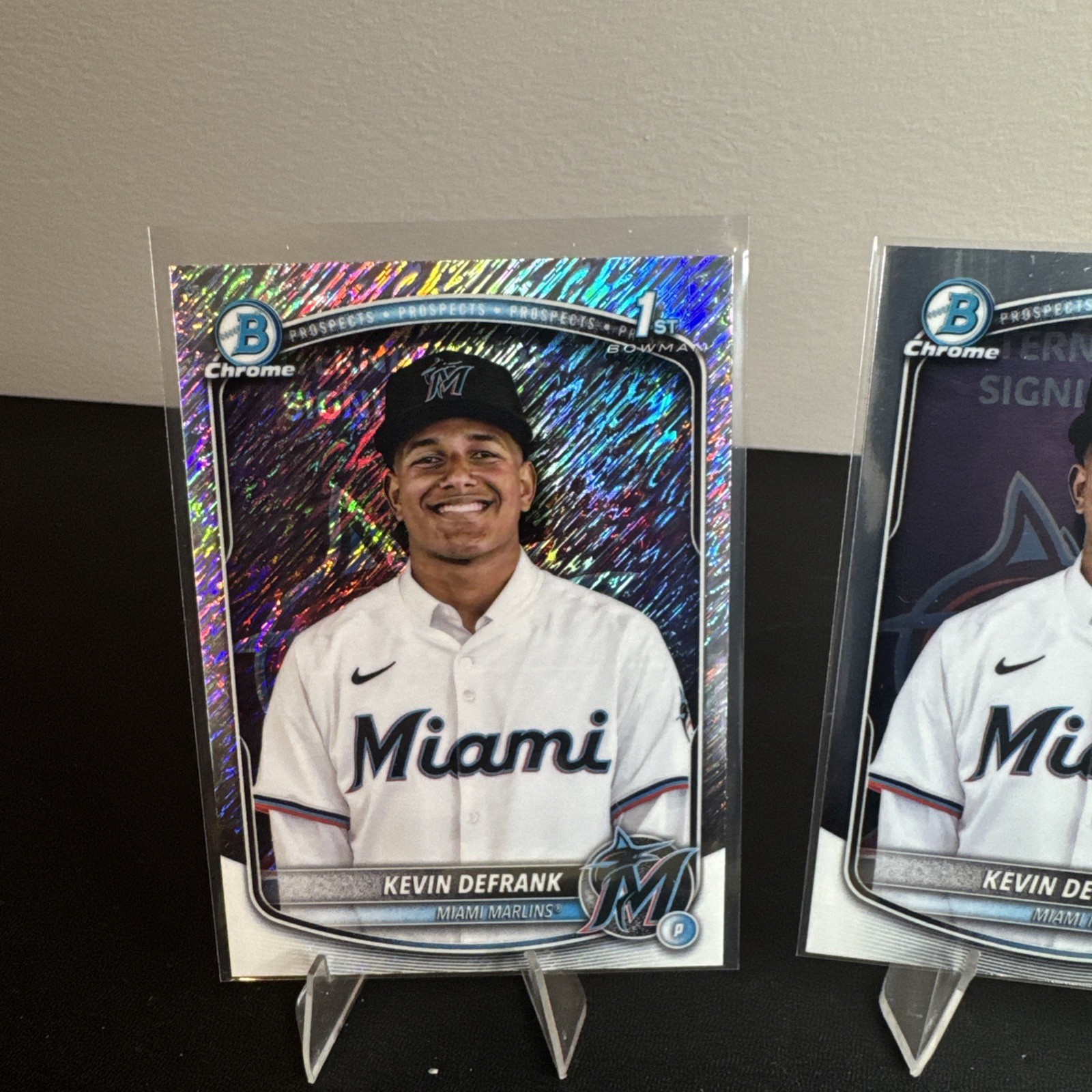 2025 Bowman Chrome Kevin DeFrank 1st Bowman Speckle Refractor BCP-205 Marlins