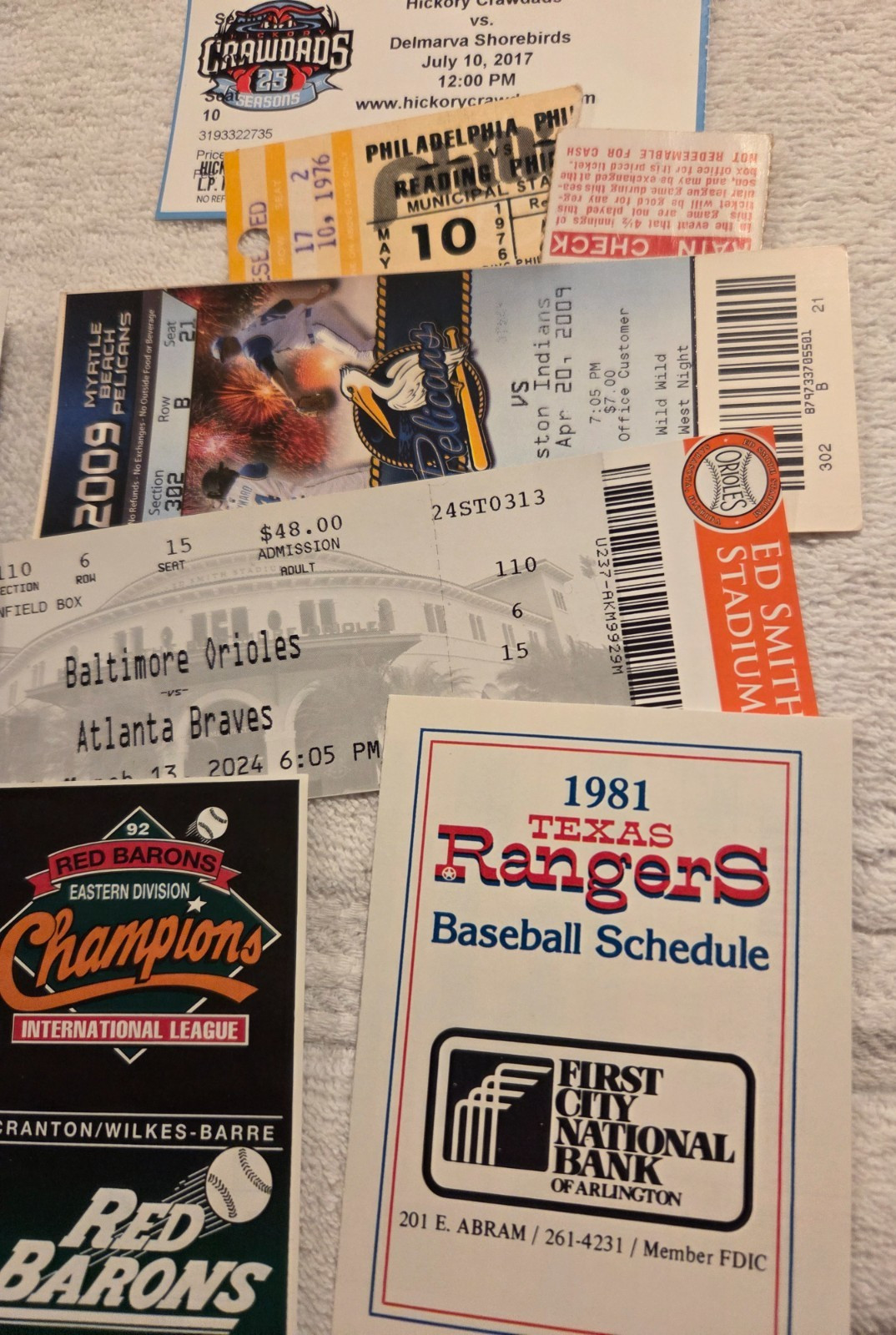 HUGE Baseball Schedules, Tickets, Info, Minor & Major League MIX 150 Item Lot