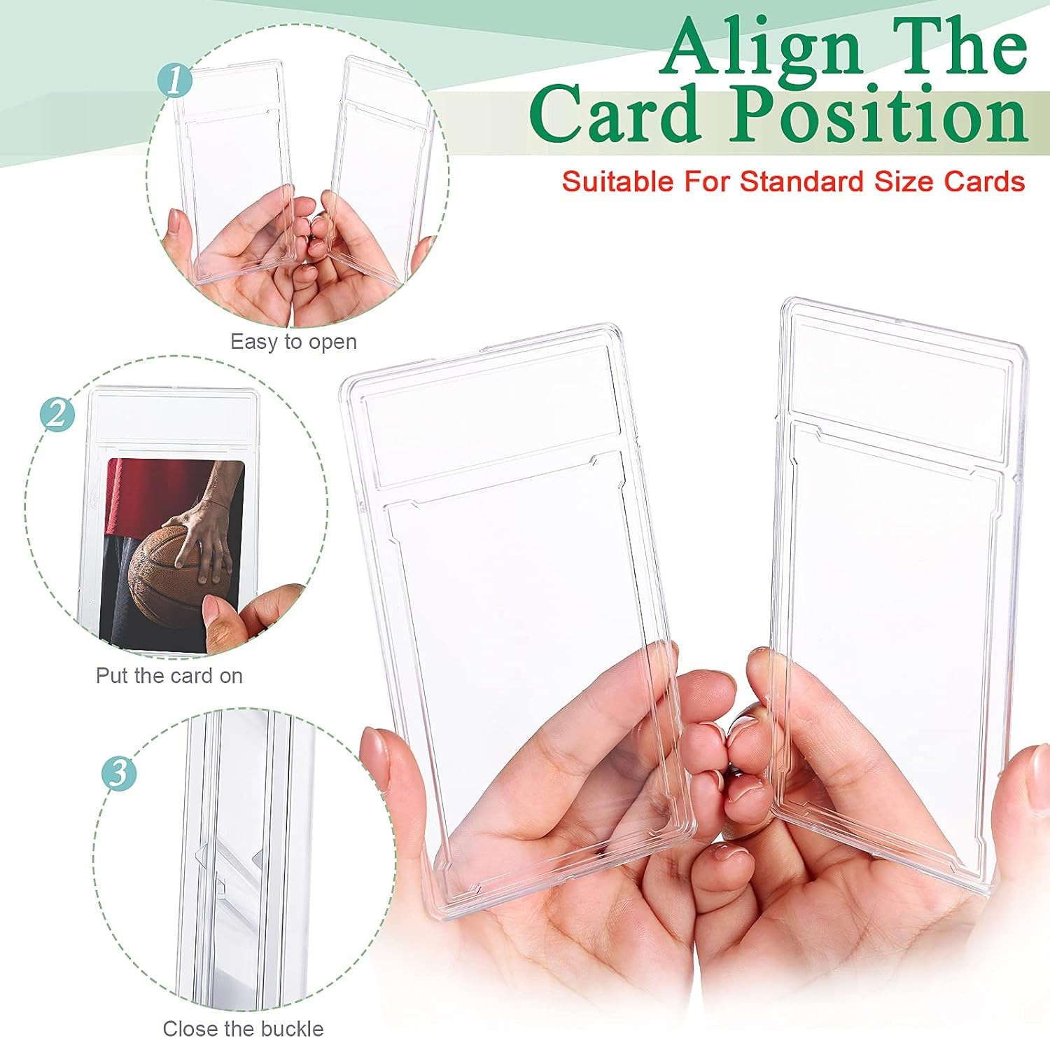 Trading Card Protector Case Baseball Card Holder with Label Position Hard Sleeve