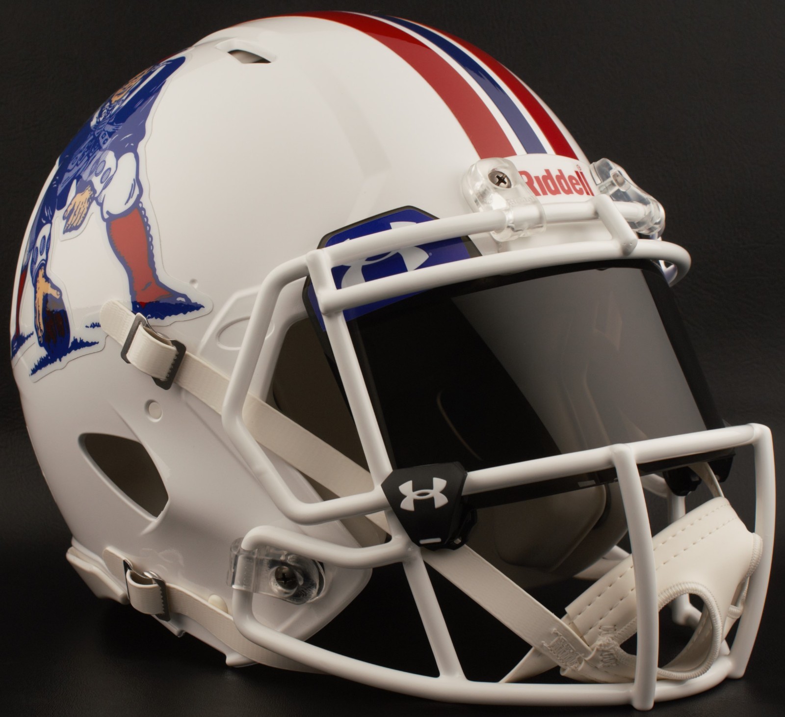 NEW ENGLAND PATRIOTS Authentic GAMEDAY Football Helmet w/ BLACK-TINT Eye Shield