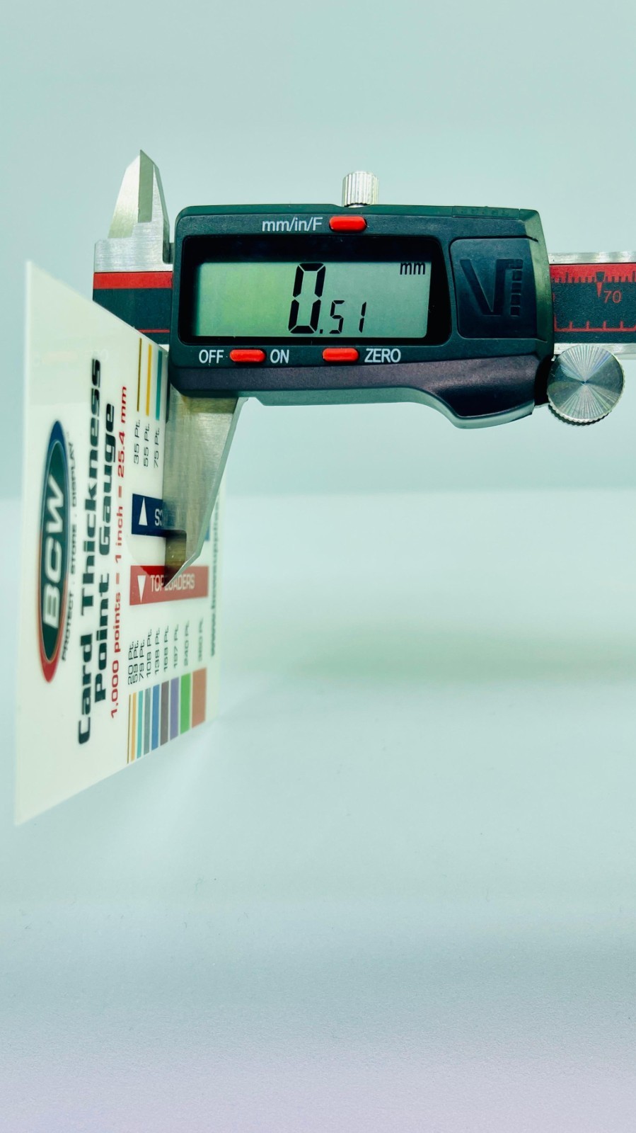 BCW Card Thickness Point Gauge | 20pt | DOUBLE-SIDED | LAMINATED | CARDSTOCK