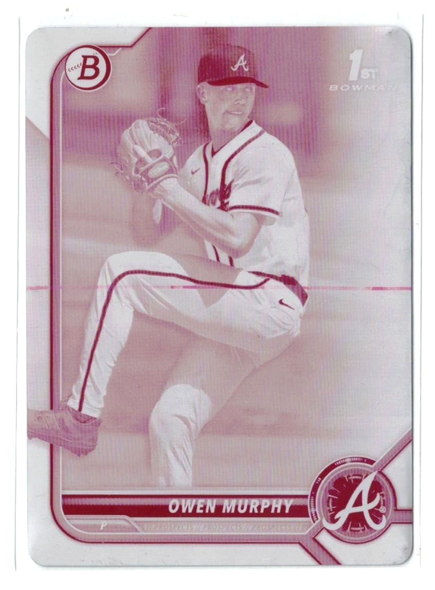 2022 1st Bowman Draft PRINTING PLATE RC Owen Murphy #BD-145! Rookie! One of 1/1
