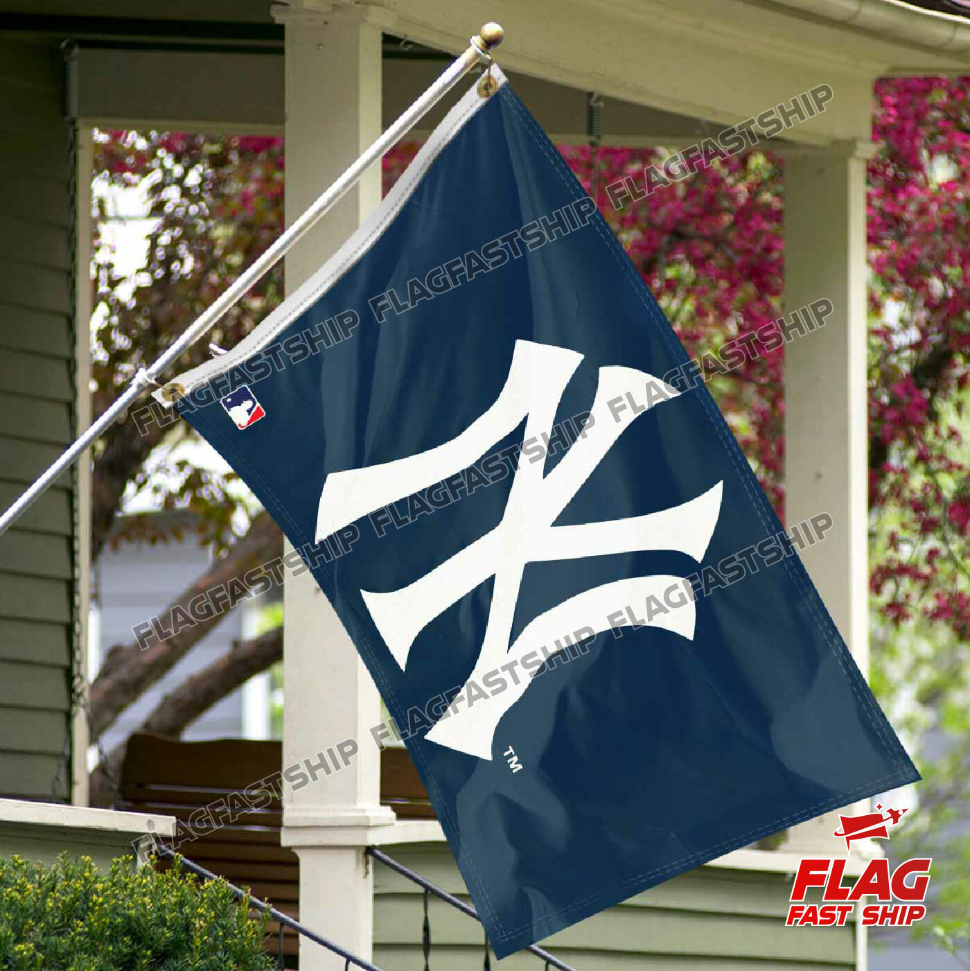 New York Yankees Large Logo Baseball MLB Flag Large 3×5 Banner FREE SHIPPING