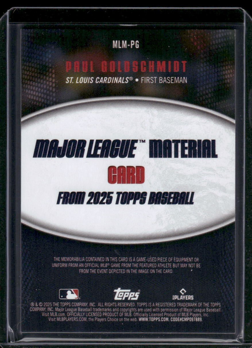 2025 Topps Series 1 – Major League Material Paul Goldschmidt #MLM-PG (MEM)