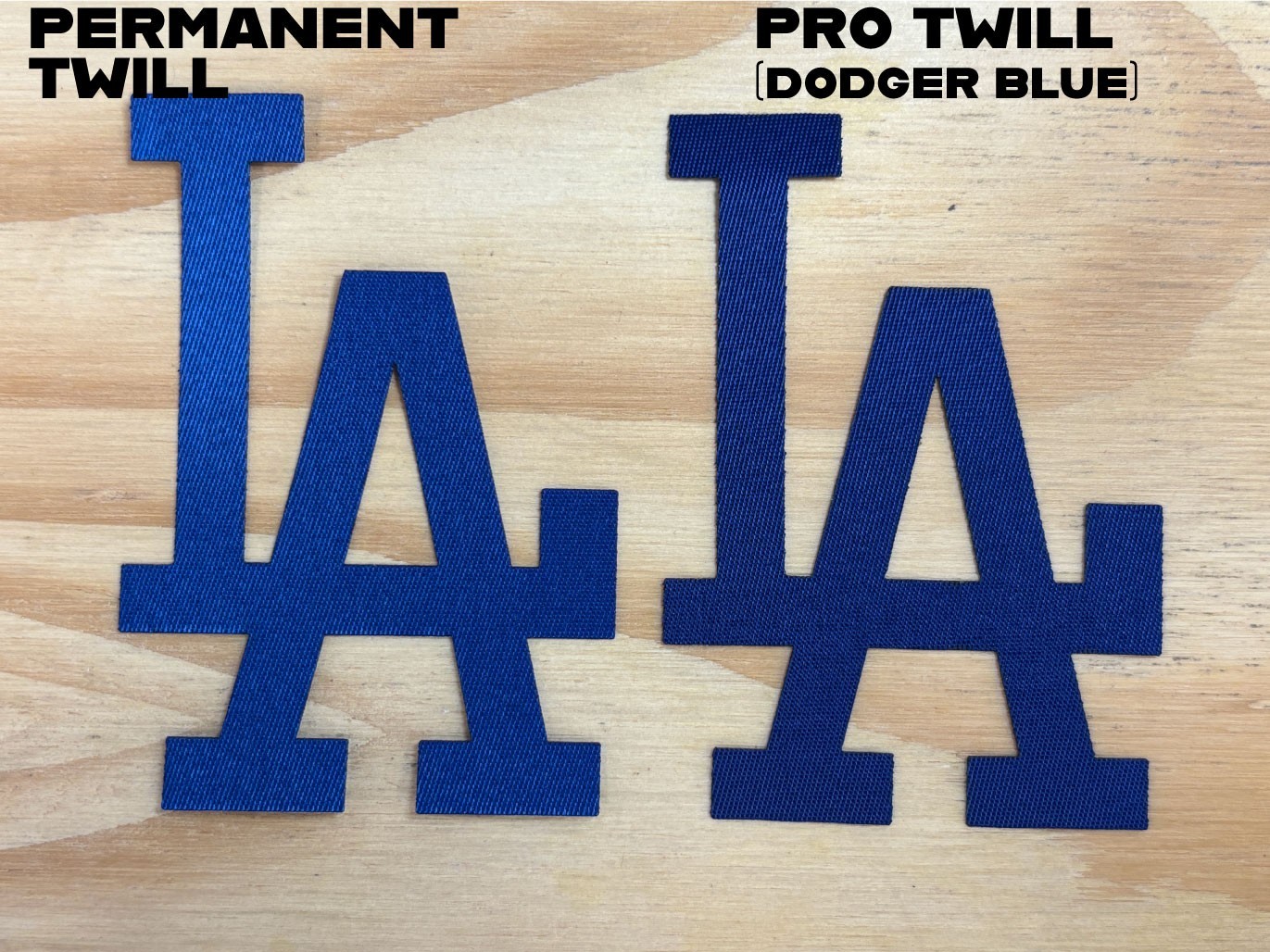 Los Angeles Dodgers “LA” Sleeve Patch/Logo – Pro twill or Heat press option