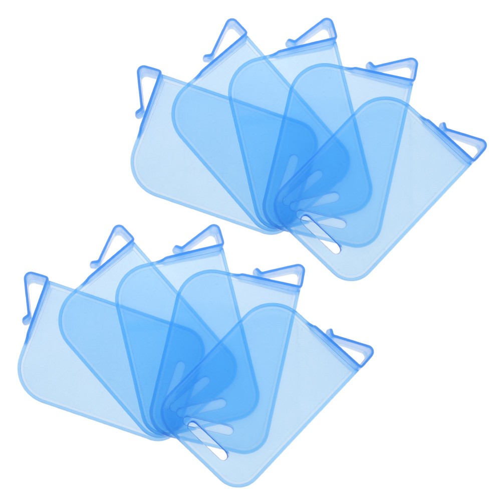 10pcs Trading Card Divider Box Baffle Plastic Clip Partition Board (Blue)