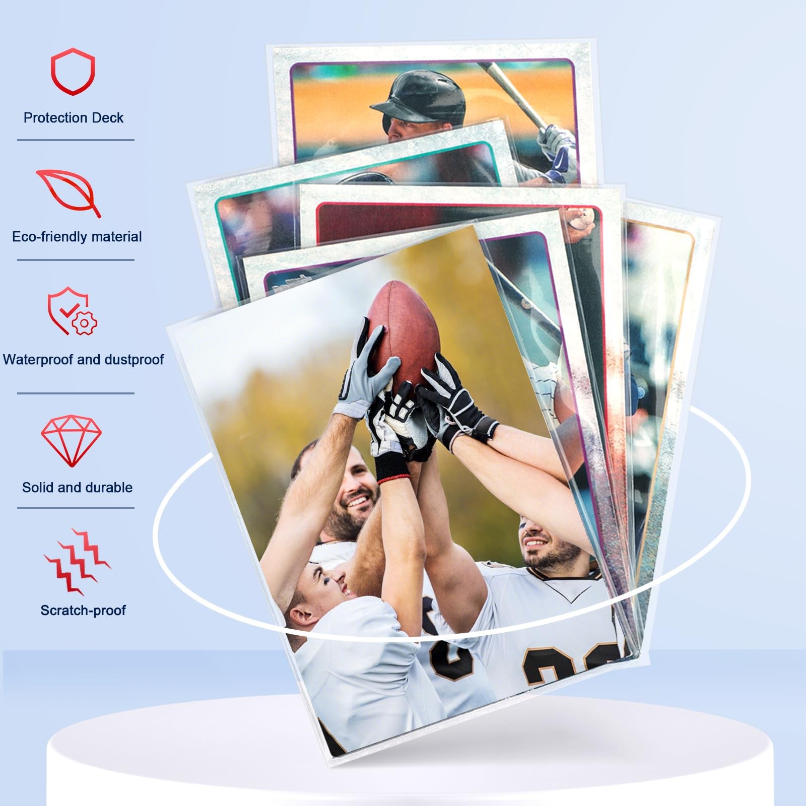 500 Counts Card Sleeves for Trading Cards, Soft Penny Card Sleeves Clear Plas…