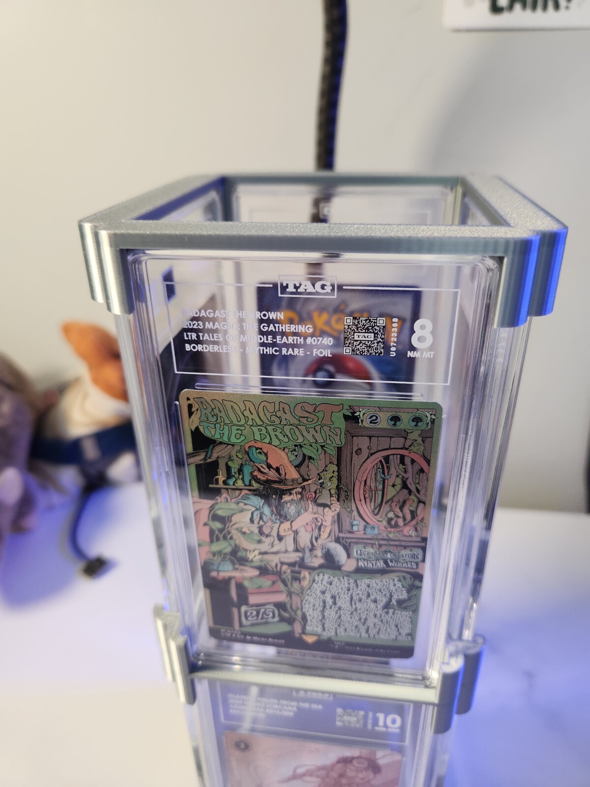 Graded Card Stand – Compatible with TAG – Turnable 360 Card Display – SlabTower
