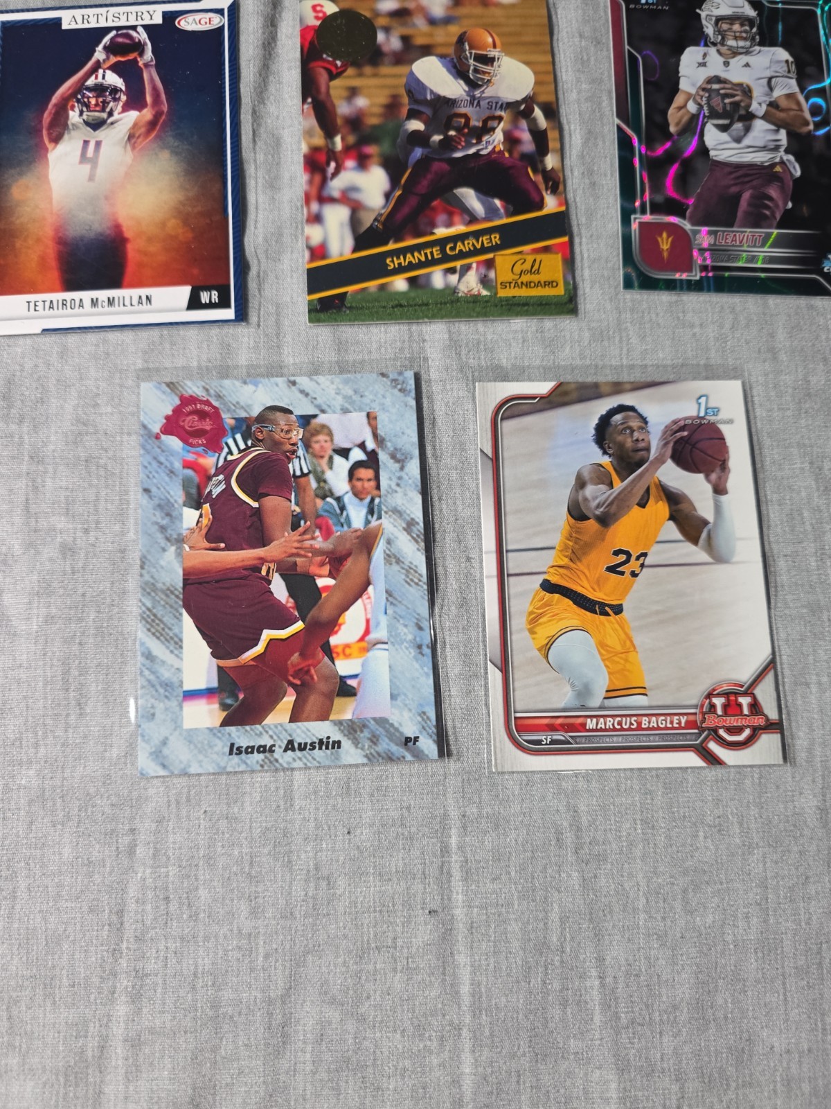 University Of Arizona/Arizona St. Basketball & Football Trading Card Lot Of 14