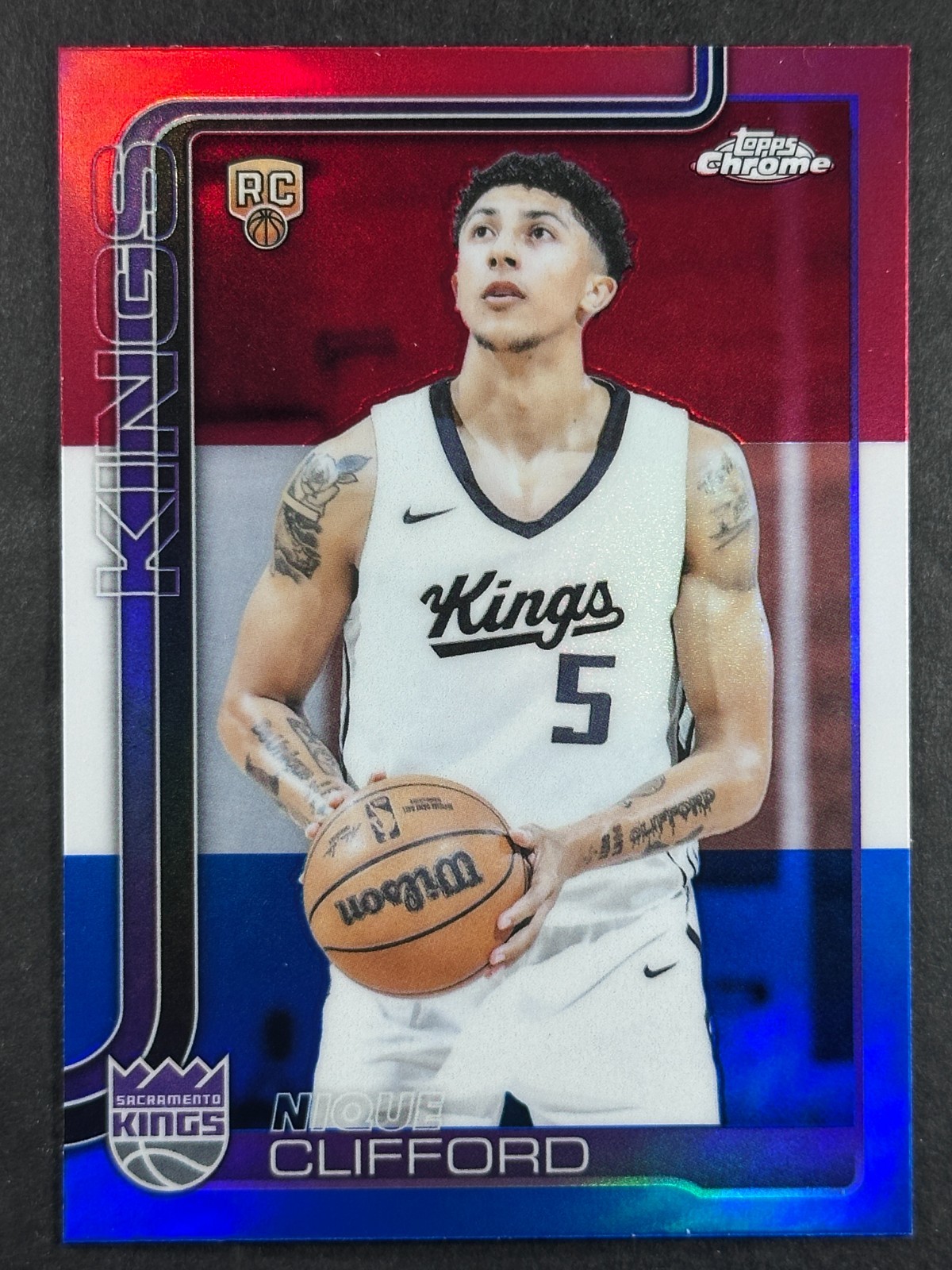 2025-26 Topps Chrome Basketball Red White & Blue Refractor – Pick A Card