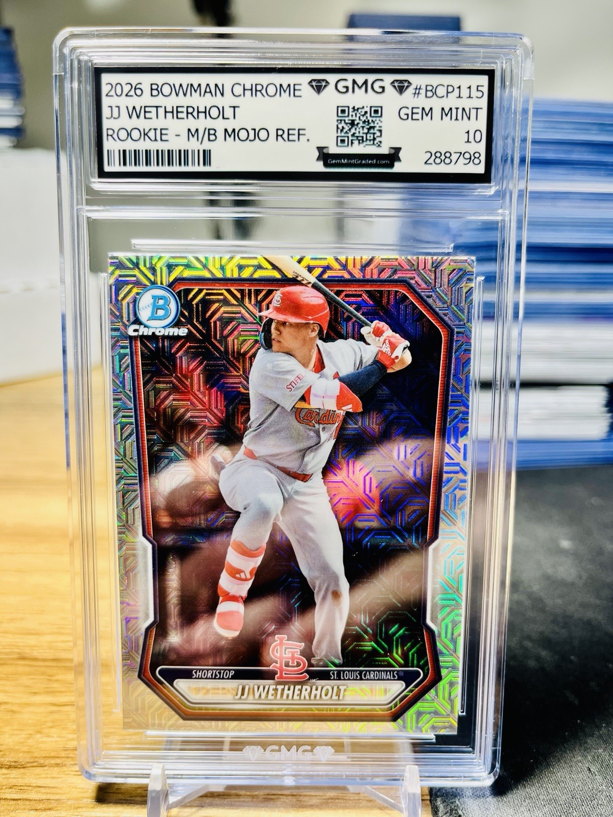 2026 Bowman Chrome JJ Wetherholt Rookie M/B Mojo GMG Graded 10 Gem Mint 💎 RC