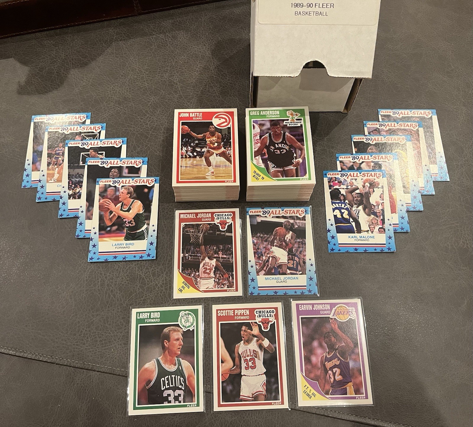 1989-90 Fleer Basketball Complete Set 1-168 W/ All Star Stickers 1-11