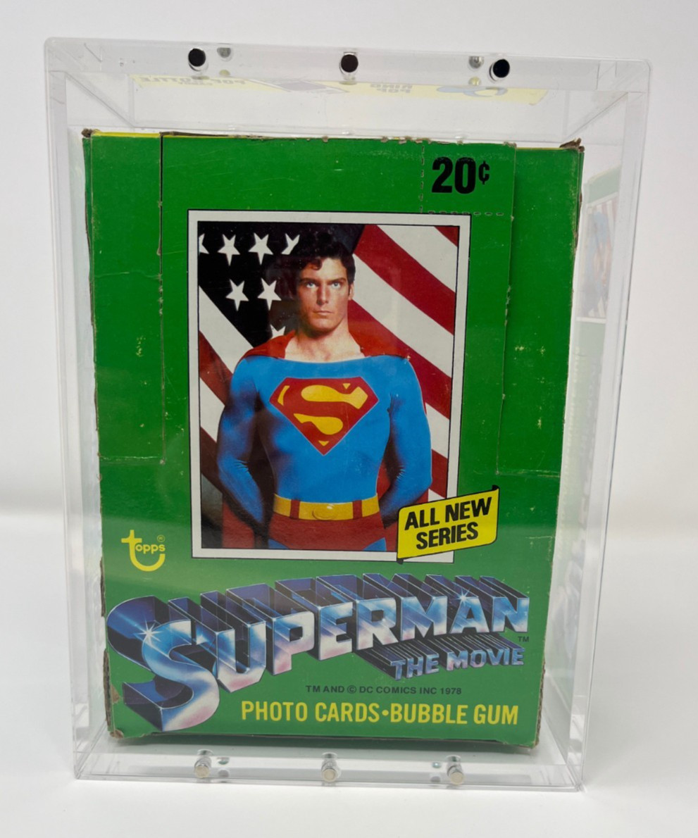 Acrylic Display Case Magnetic Lid FITS 1978 Topps Superman The Movie Wax Box