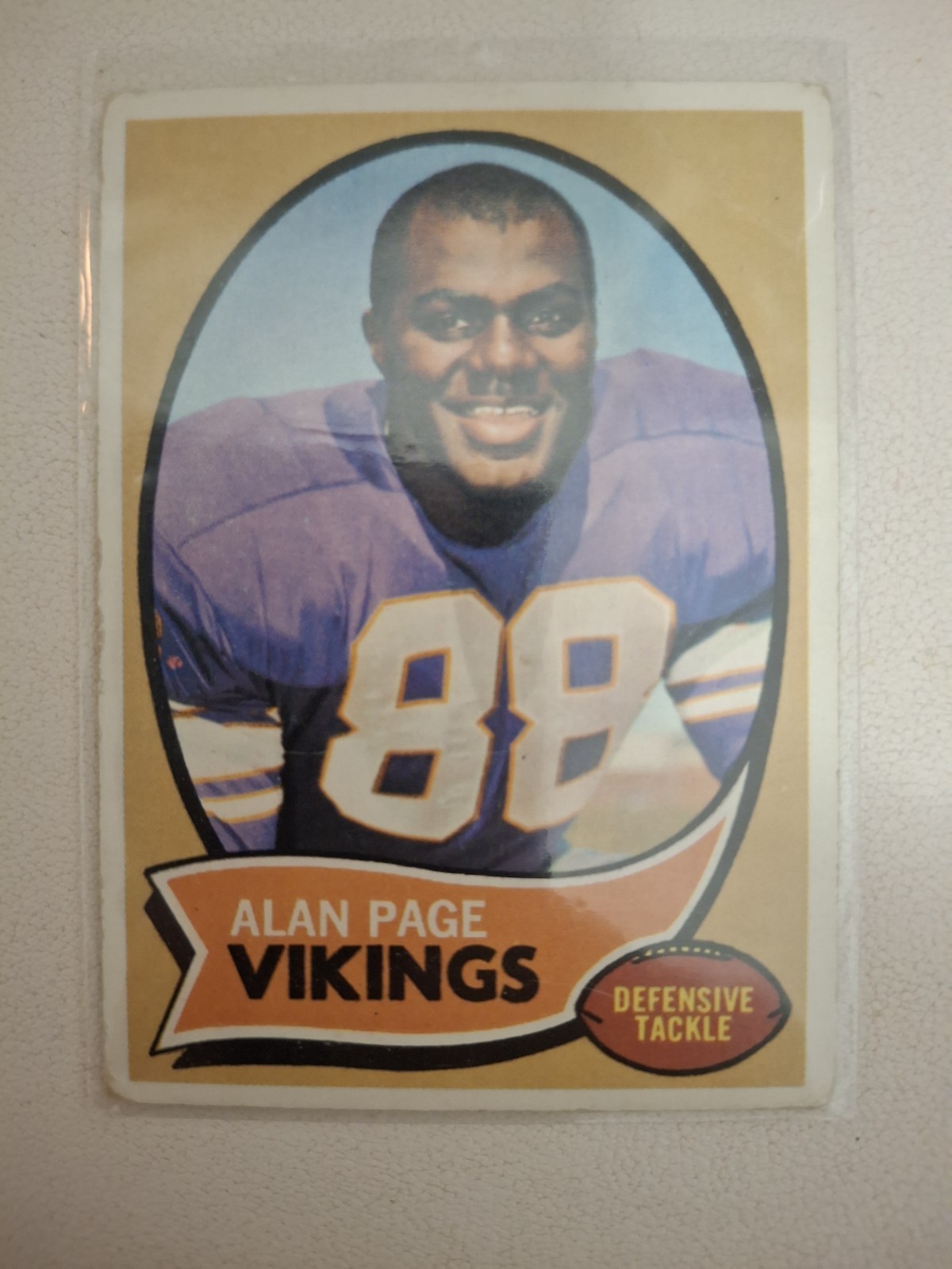 1970 Topps Football Alan Page #59 HOF Rookie Vg