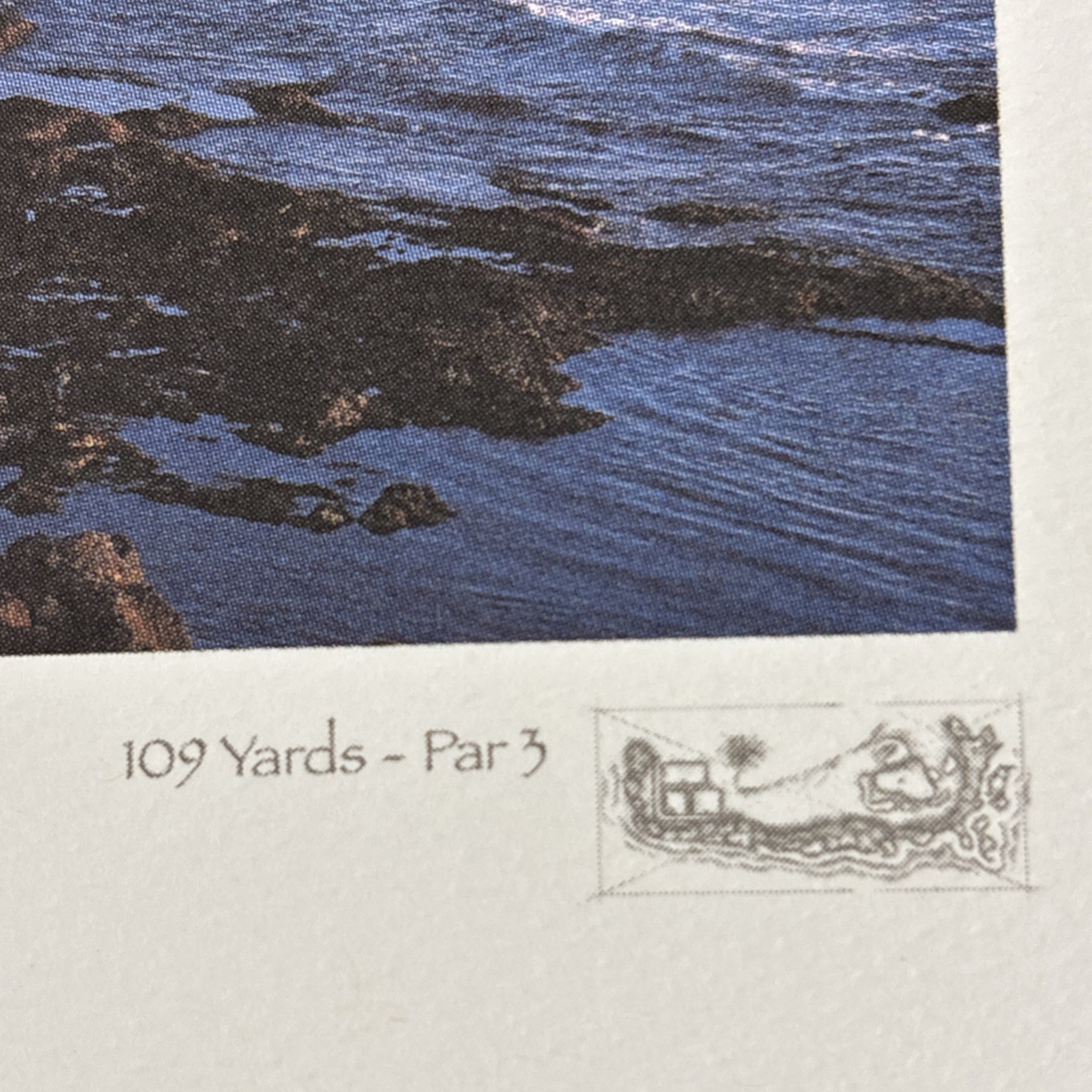Letter & Print For USGA Members 7th Hole Pebble Beach 2010 US Open 10.5” x 5.5”