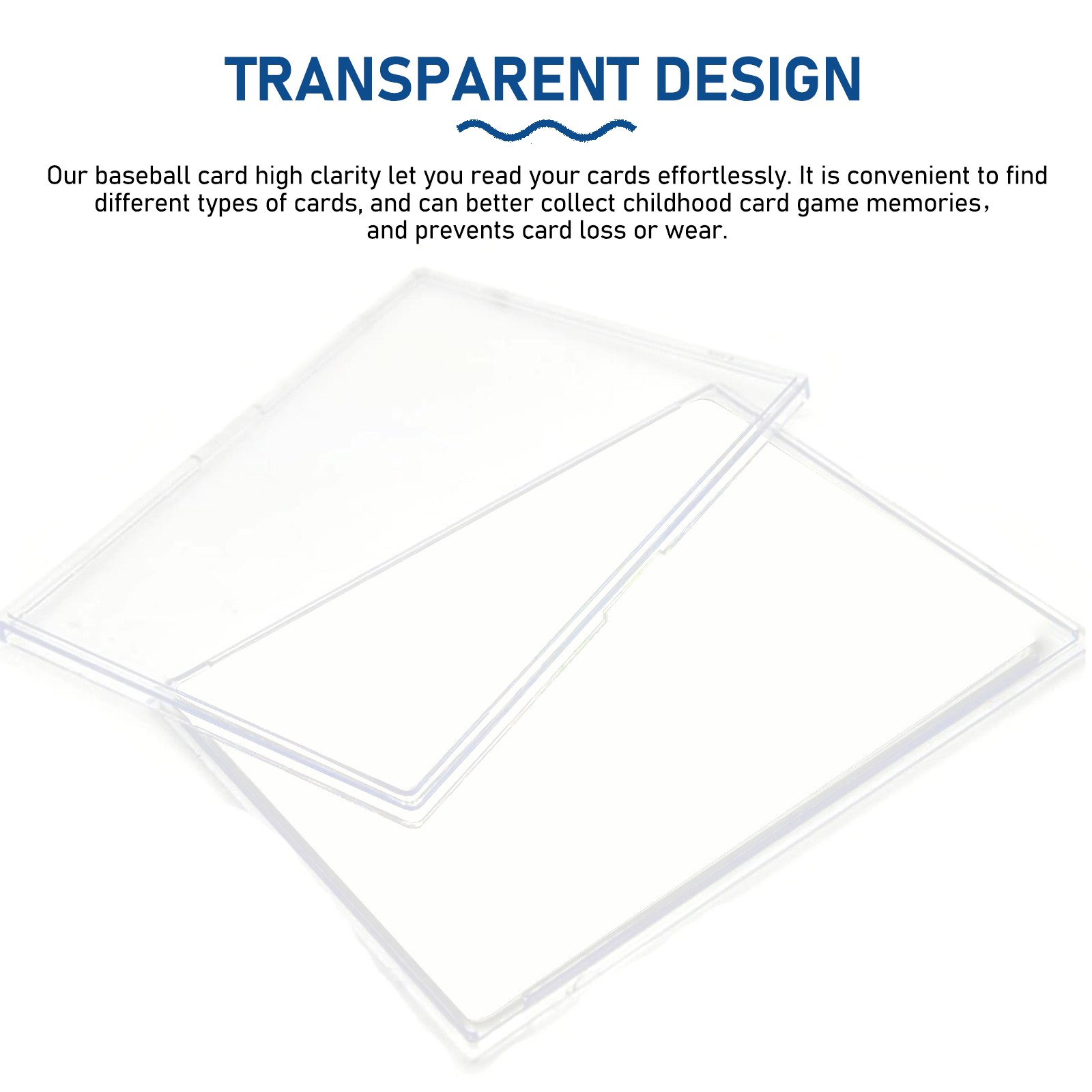 50-500Pcs Clear Trading Sleeves Card Protector Holder For Sports Card Display