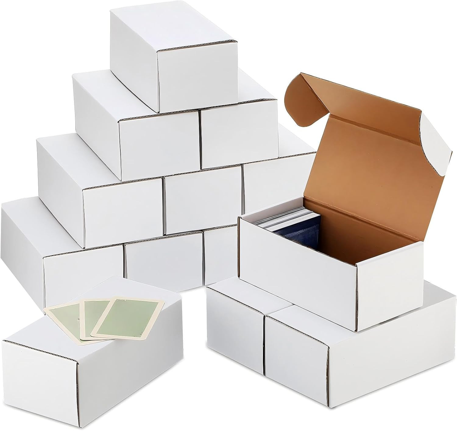 10 Pcs 400 Count Trading Card Storage Box Cardboard Baseball Card Storage Box Co