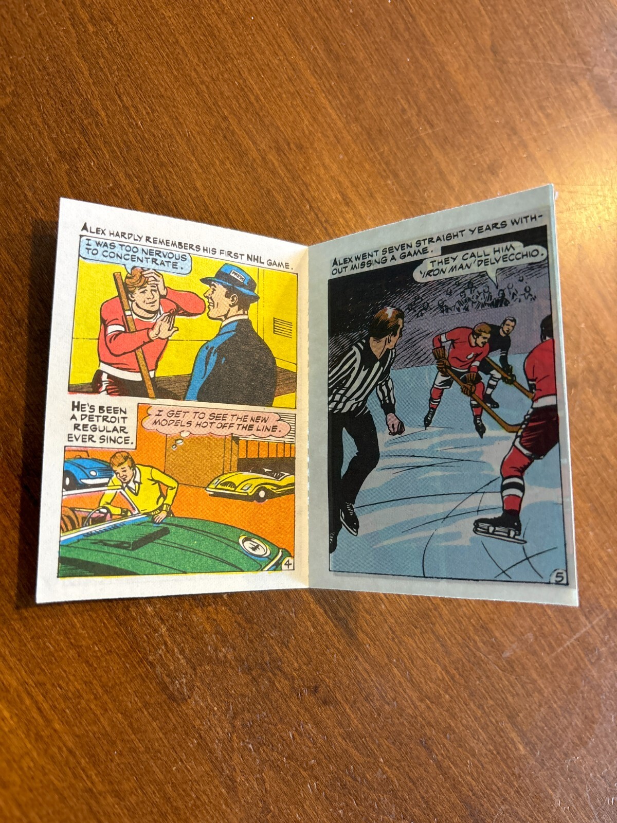 Alex Delvecchio 1971-72 Topps Story Booklet #12 Detroit Red Wings HOF