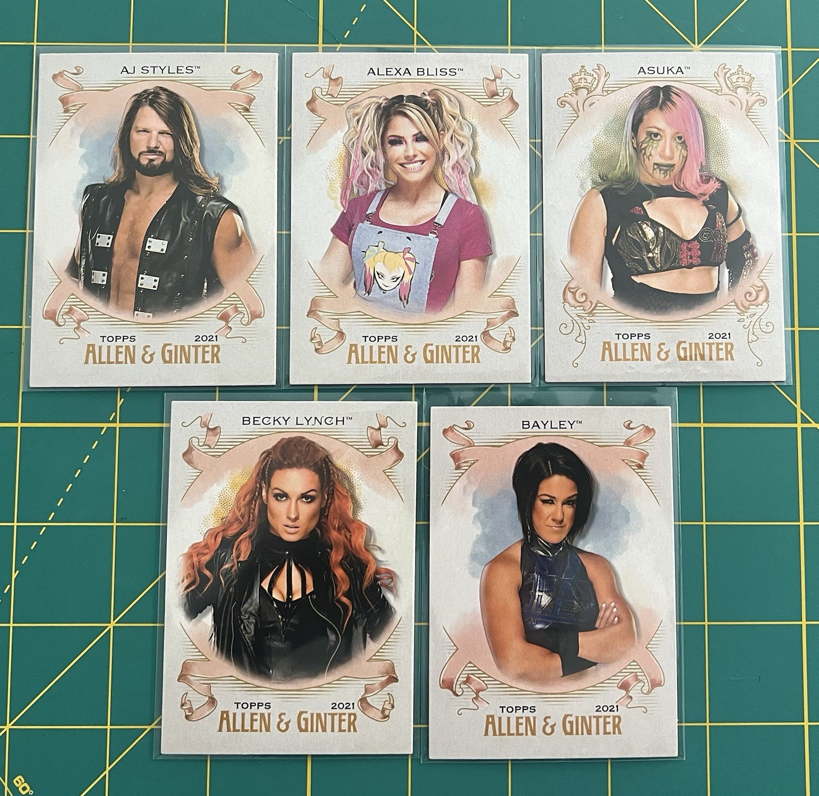 2021 TOPPS WWE HERITAGE ALLEN & GINTER INSERT COMPLETE SET 1-30