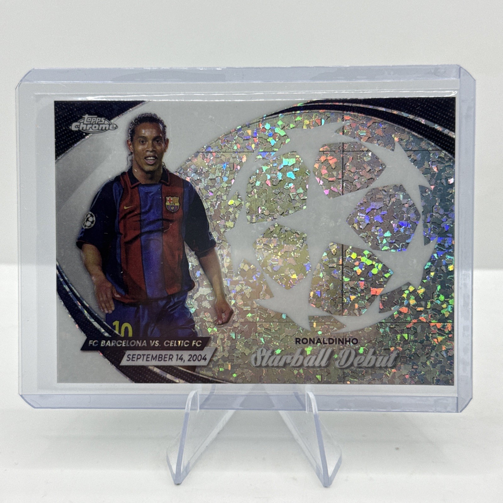 2023-24 Topps Chrome UEFA Club Competitions – Starball Debuts Ronaldinho #SD-12
