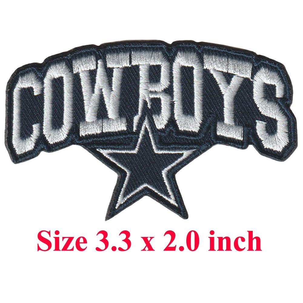 10 pcs Texas Dallas Cowboys Football Logo Size 3.3 in x 2.0 in Sew Iron On Patch