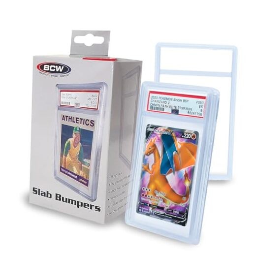Graded Card Slab Bumpers – | TPE Edge Protectors for PSA Slabs Clear
