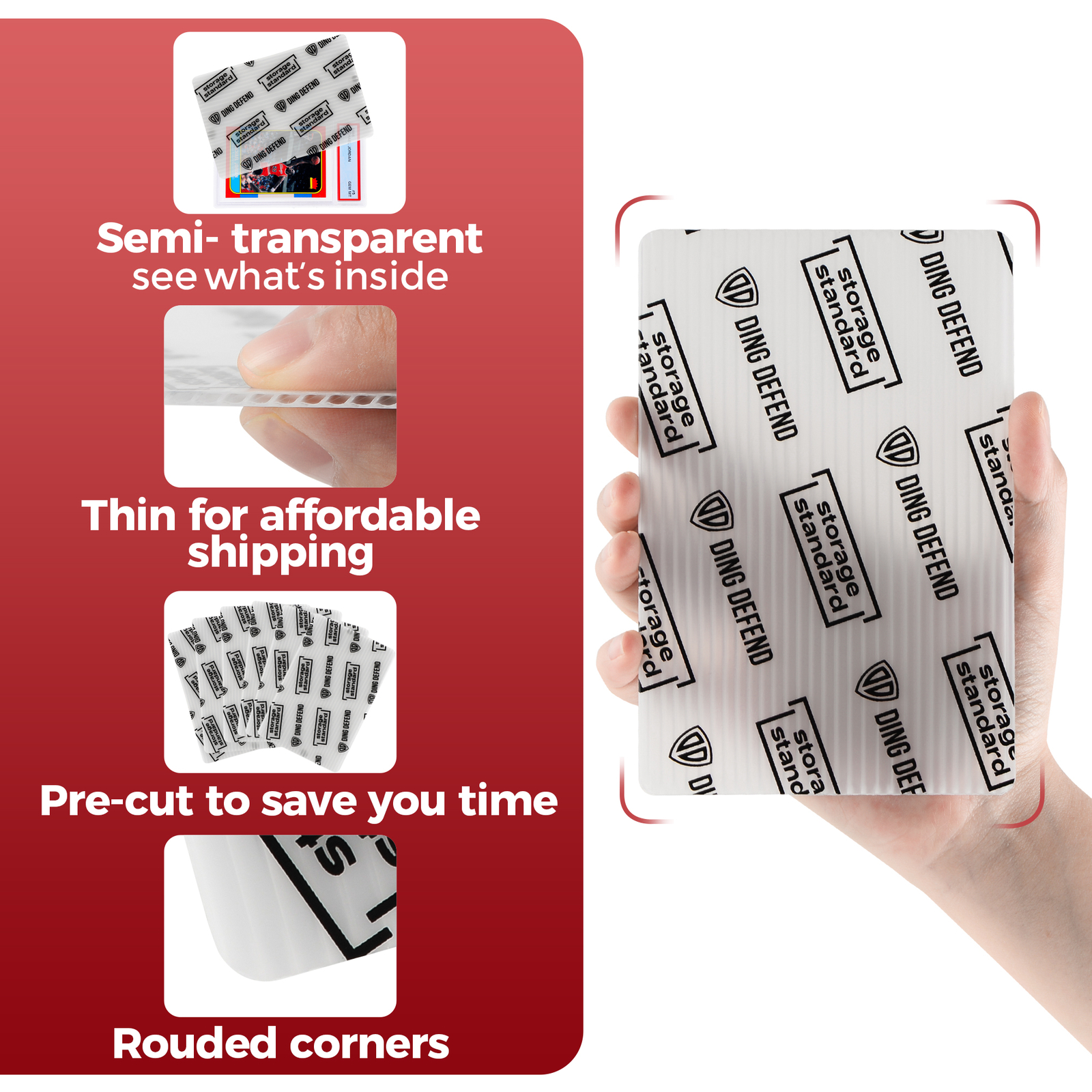Card Protectors Trading Cards Shipping Supplies, 110-Pack 4” x 6”