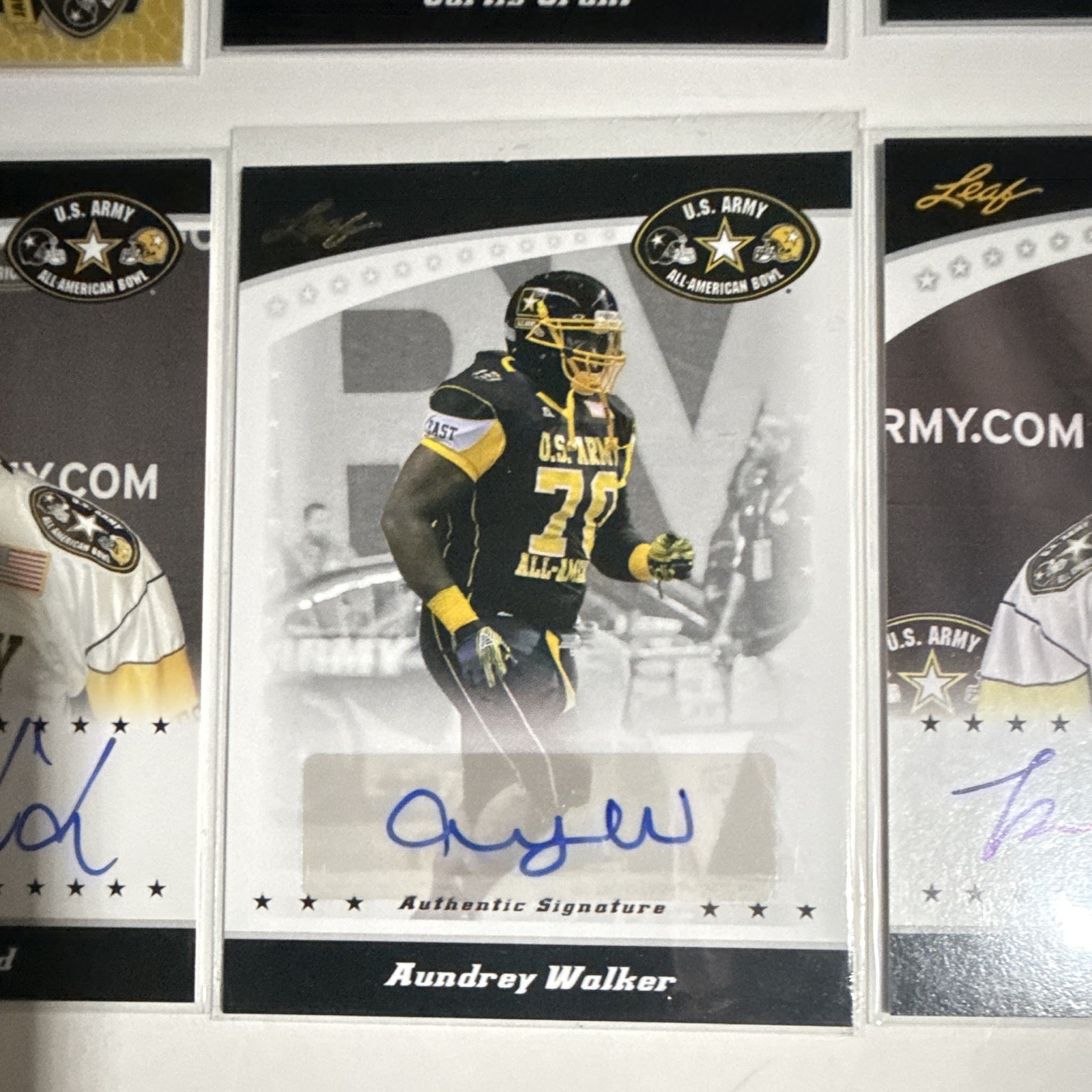 Leaf 2010 U.S. Army All-American Bowl Autograph 15-Card Lot, 3 numbered. BULK