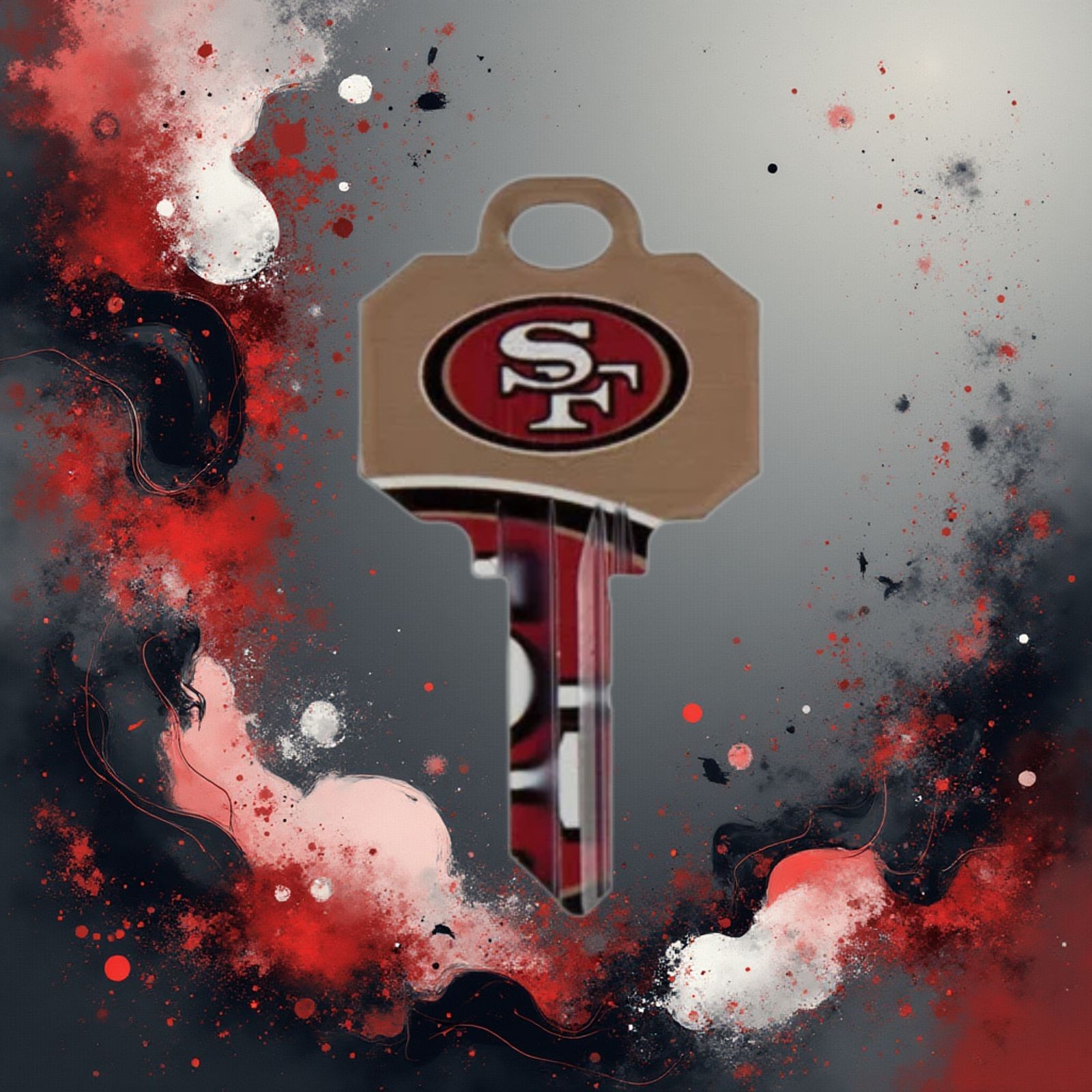 Officially Licensed NFL Football Team House Key Blank, Kwikset Schlage