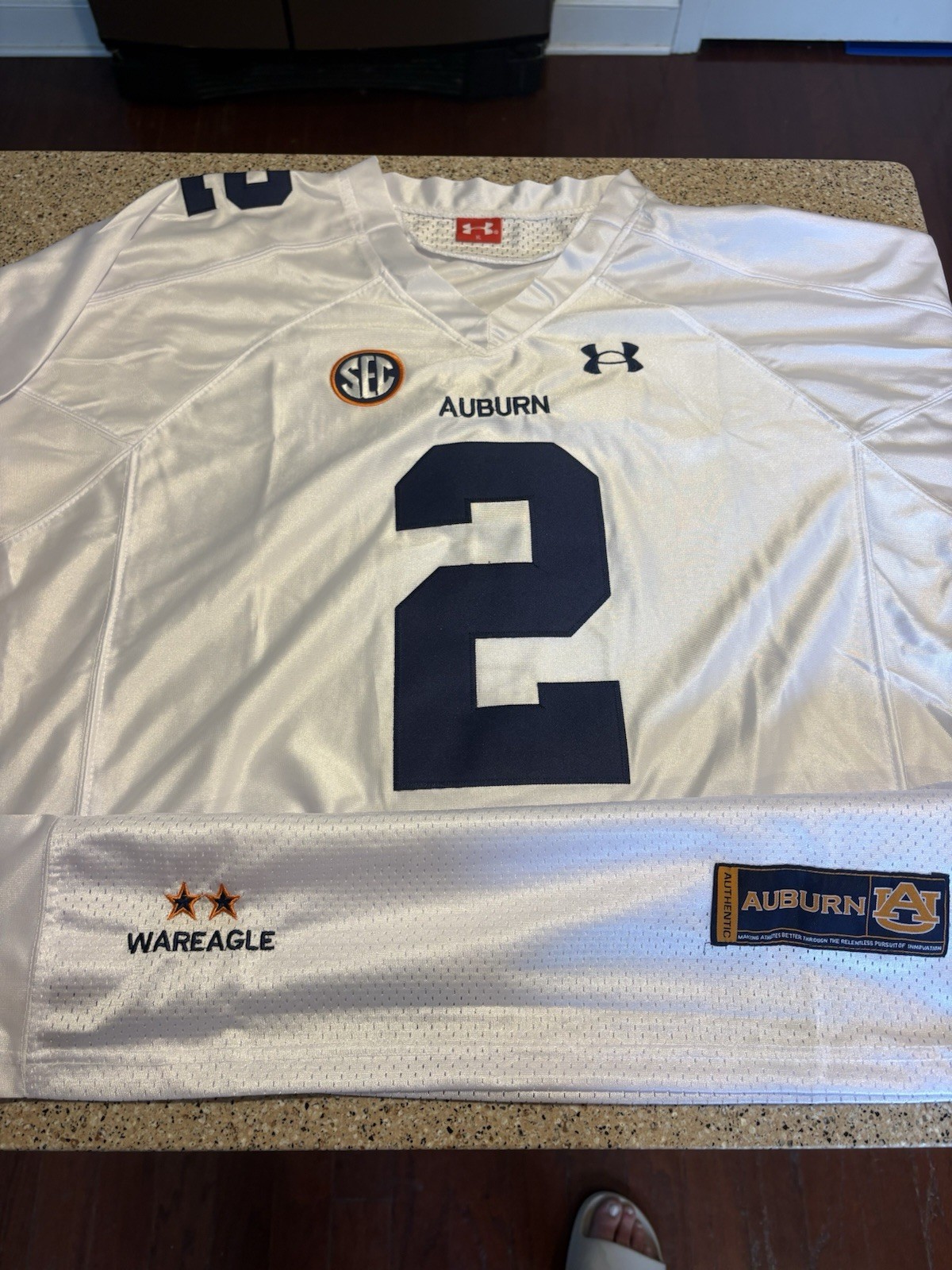 Under Armour Auburn Tigers Newton #2 White Football Jersey NCAA XL