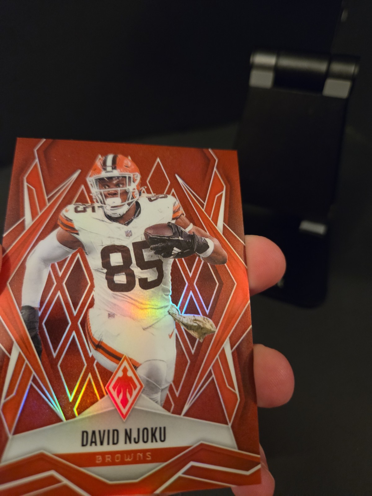 2025 Panini Phoenix #’d /99 David Njoku #110 Red Cleveland Browns Football! NFL
