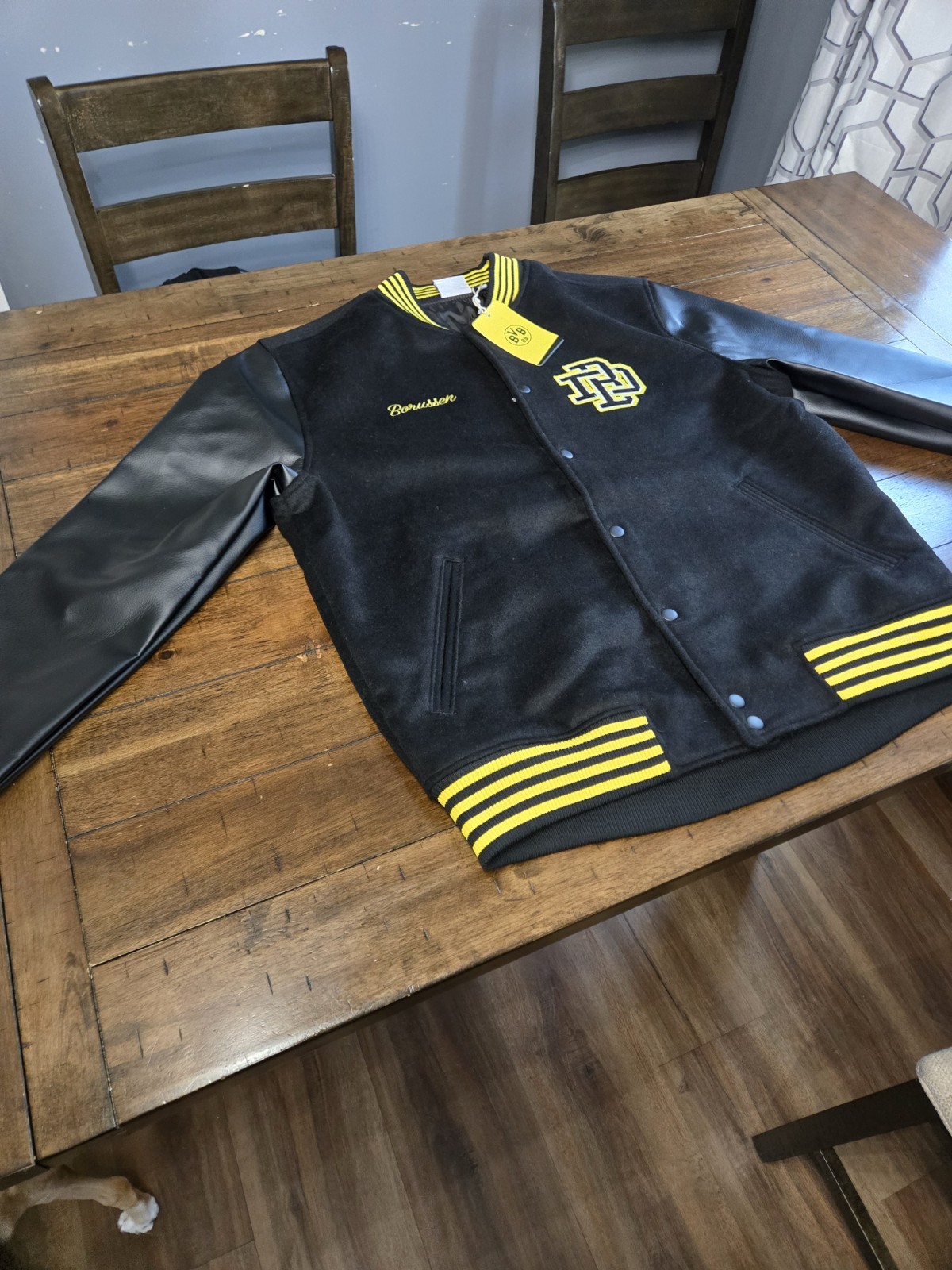 Sport Design Sweden Adult Borussia Dortmund 23/24 Varsity Black Button-up Jacket