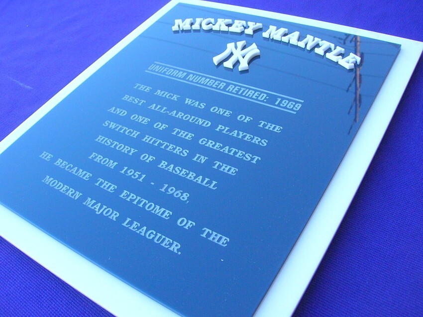 YANKEES 3-D 3D SIGN ART Stadium plaque baseball Monument New York NY Park LG